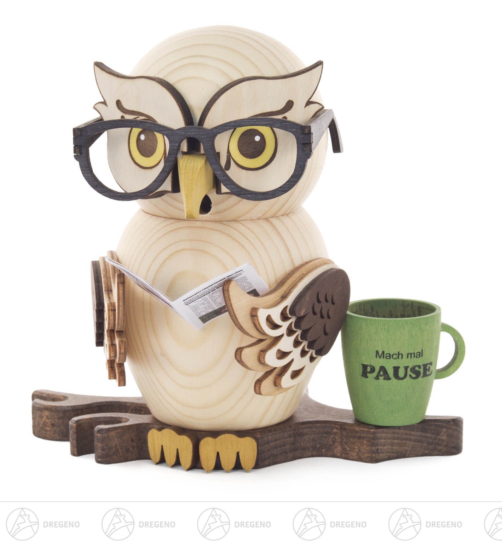 Räuchereule mit Brille