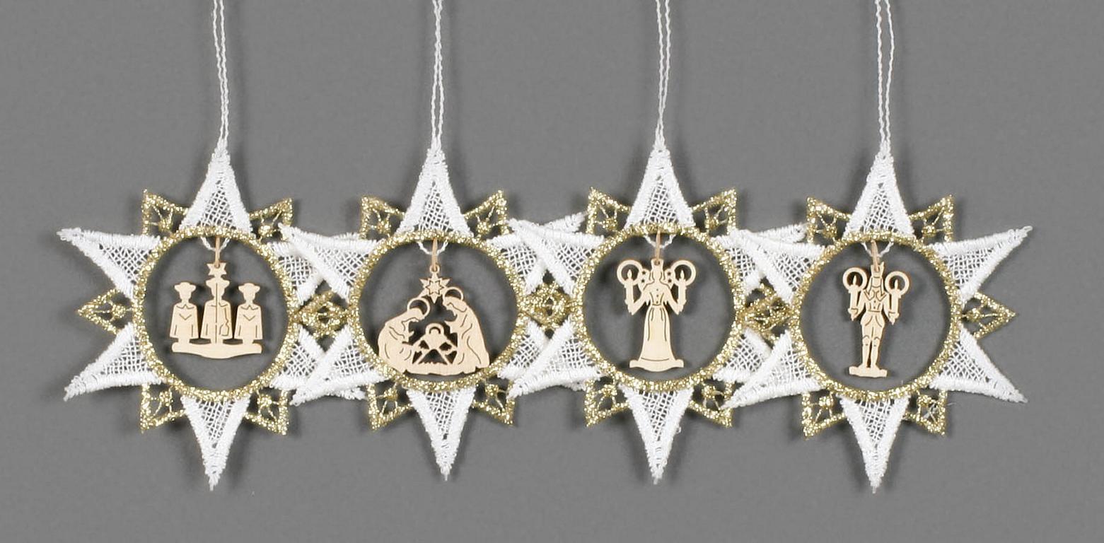 Behang Weihnachtsmotive in Plauener Spitze, Satz 1 (4) Behang Weihnachtsmotive in Plauener Spitze, Satz 1 (4)