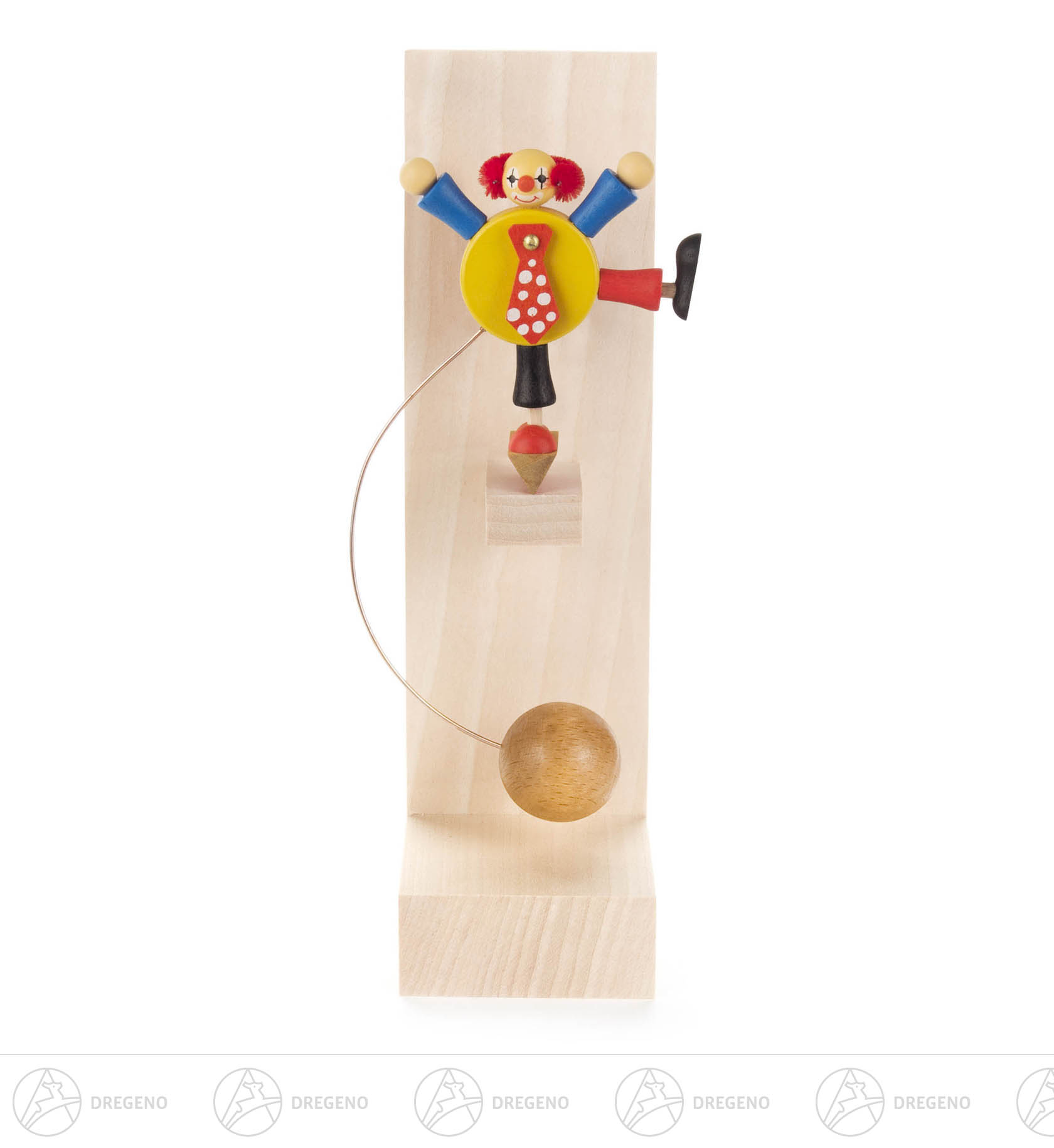 Schaukelfigur Clown, gelb 13cm Schaukelfigur Clown, gelb 13cm