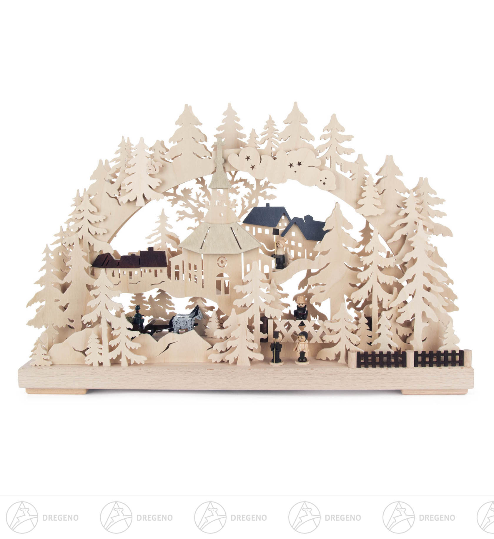 Schwibbogen Erzgebirgsweihnacht, klein elektrisch beleuchtet 29x43cm Schwibbogen Erzgebirgsweihnacht, klein elektrisch beleuchtet 29x43cm