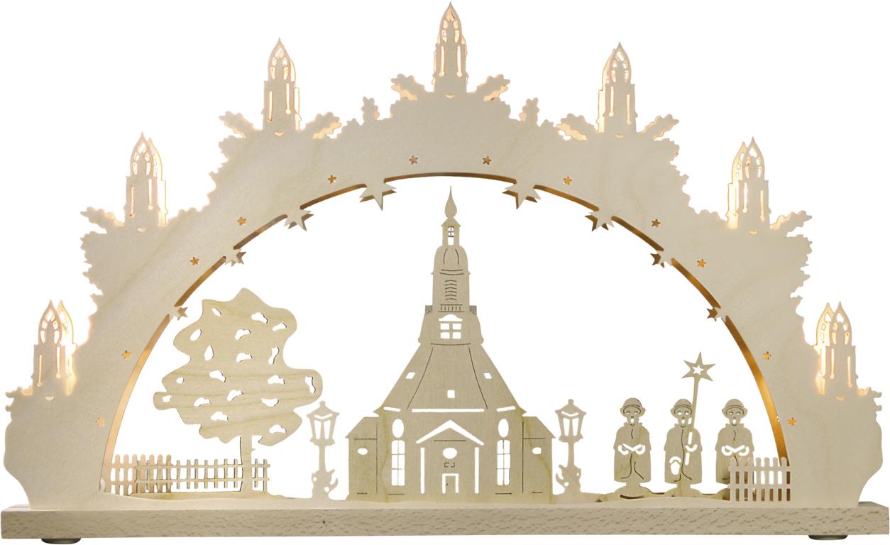 LED Lichterbogen 7 flg. Seiffener Kirche 52,0 x 31,7 x 4,5 cm LED Lichterbogen 7 flg. Seiffener Kirche 52,0 x 31,7 x 4,5 cm