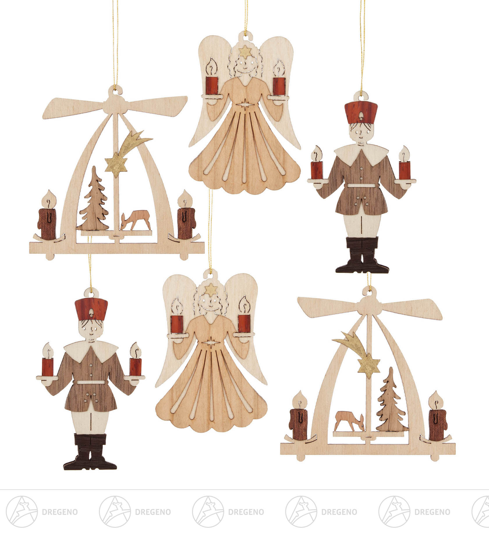 Behang Erzgebirge 2 (6) (Engel,Bergmann,Pyramide) 7cm