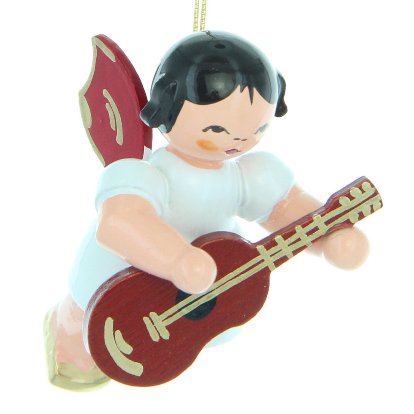 Schwebeengel mit Gitarre, rote Flügel Schwebeengel mit Gitarre, rote Flügel