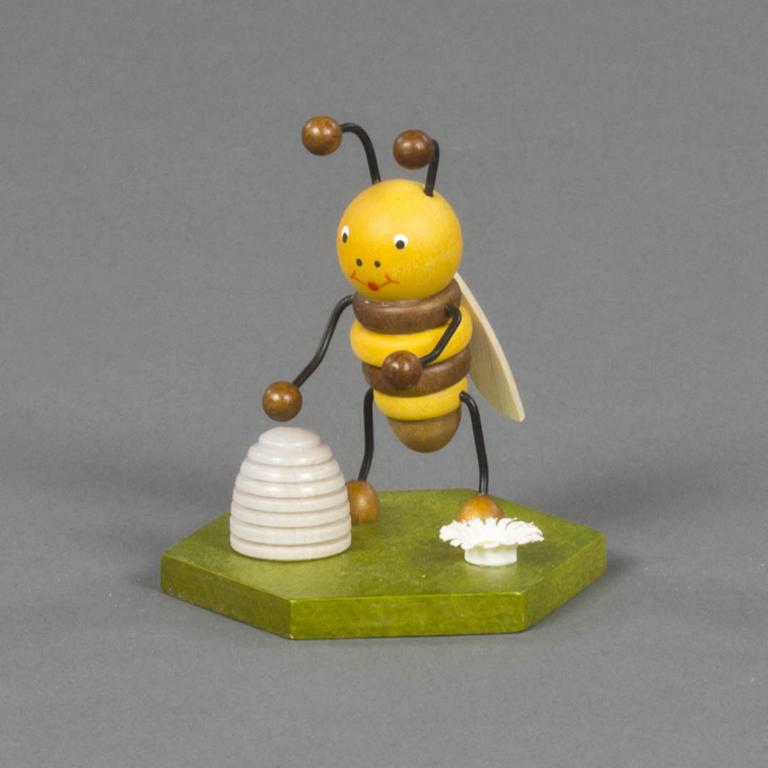Biene mit Bienenkorb 8cm