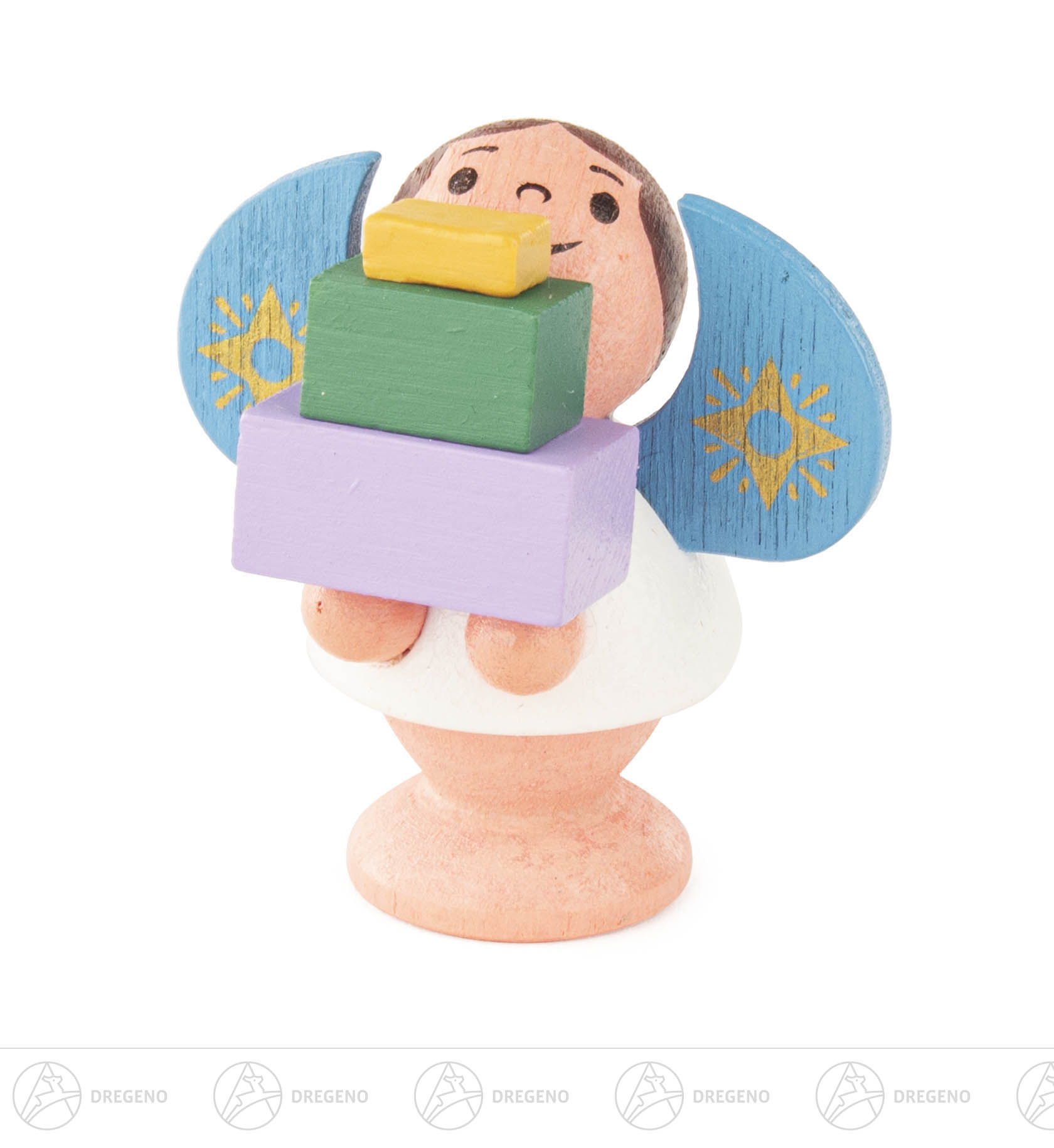 Engel mit Geschenken, bunt 5cm Engel mit Geschenken, bunt 5cm