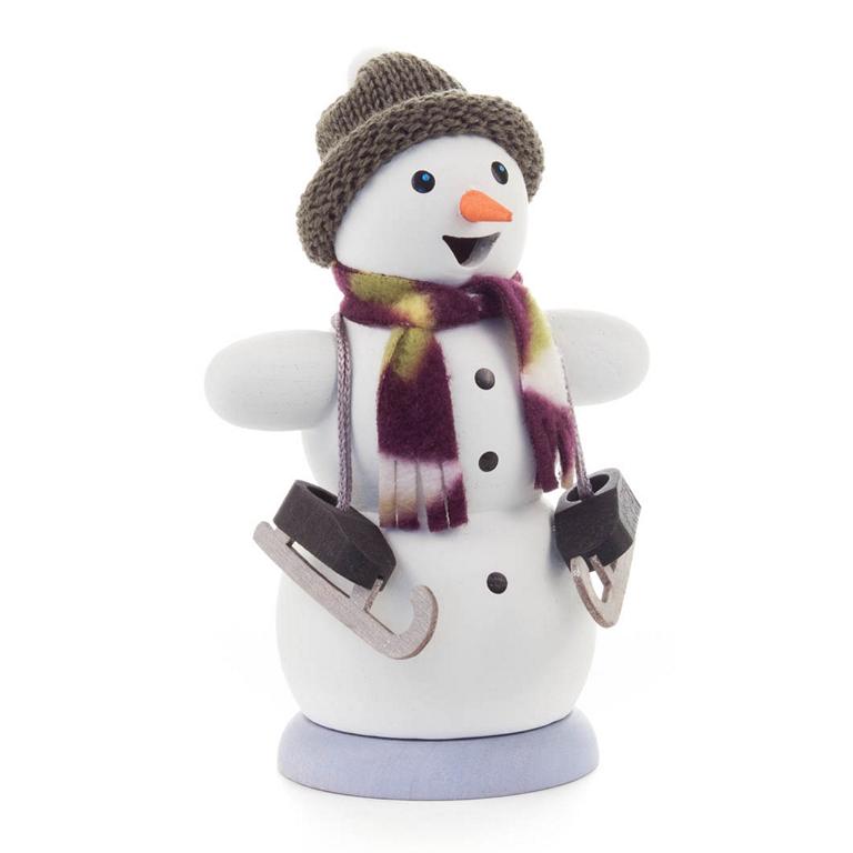 Räuchermann Schneemann m. Schlittschuhen