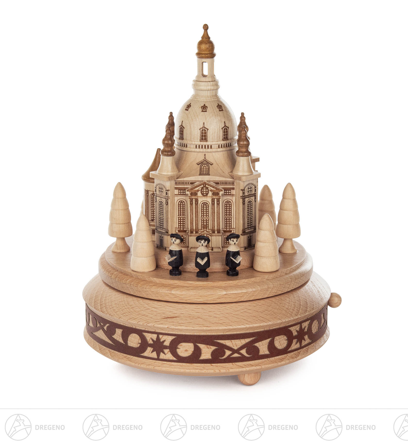 Spieldose mit Dresdner Frauenkirche Melodie: Oh du Fröhliche