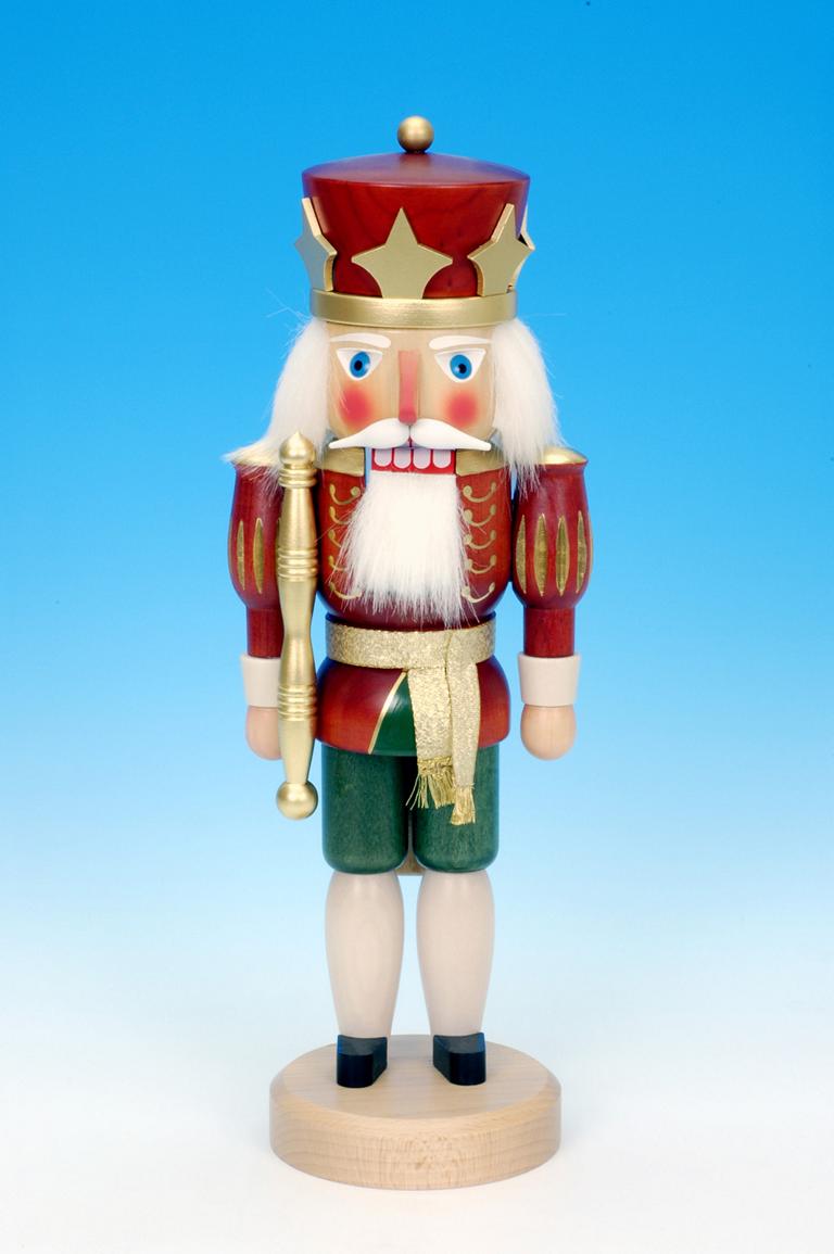 Nussknacker König rot lasiert 37,5 cm Nussknacker König rot lasiert 37,5 cm