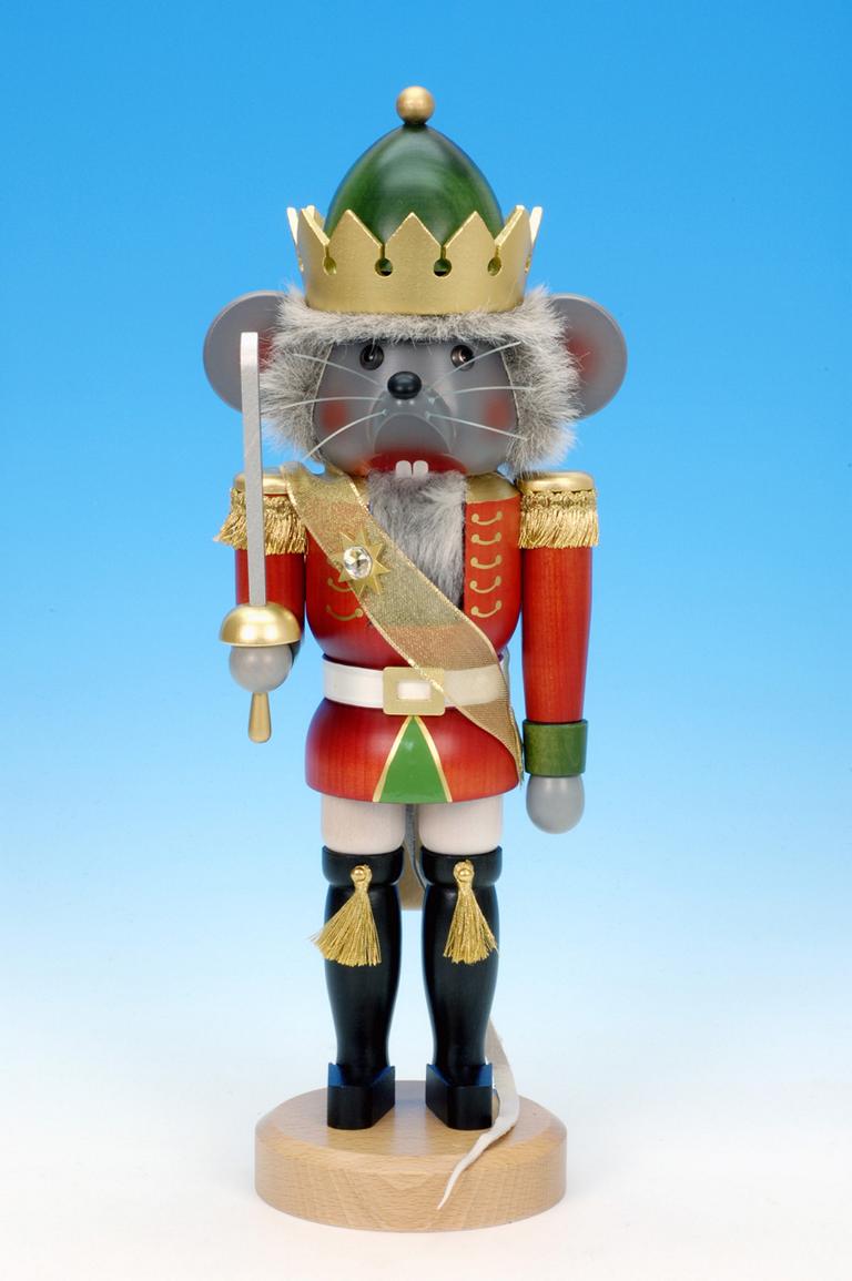Nussknacker Mäusekönig lasiert  39,0 cm