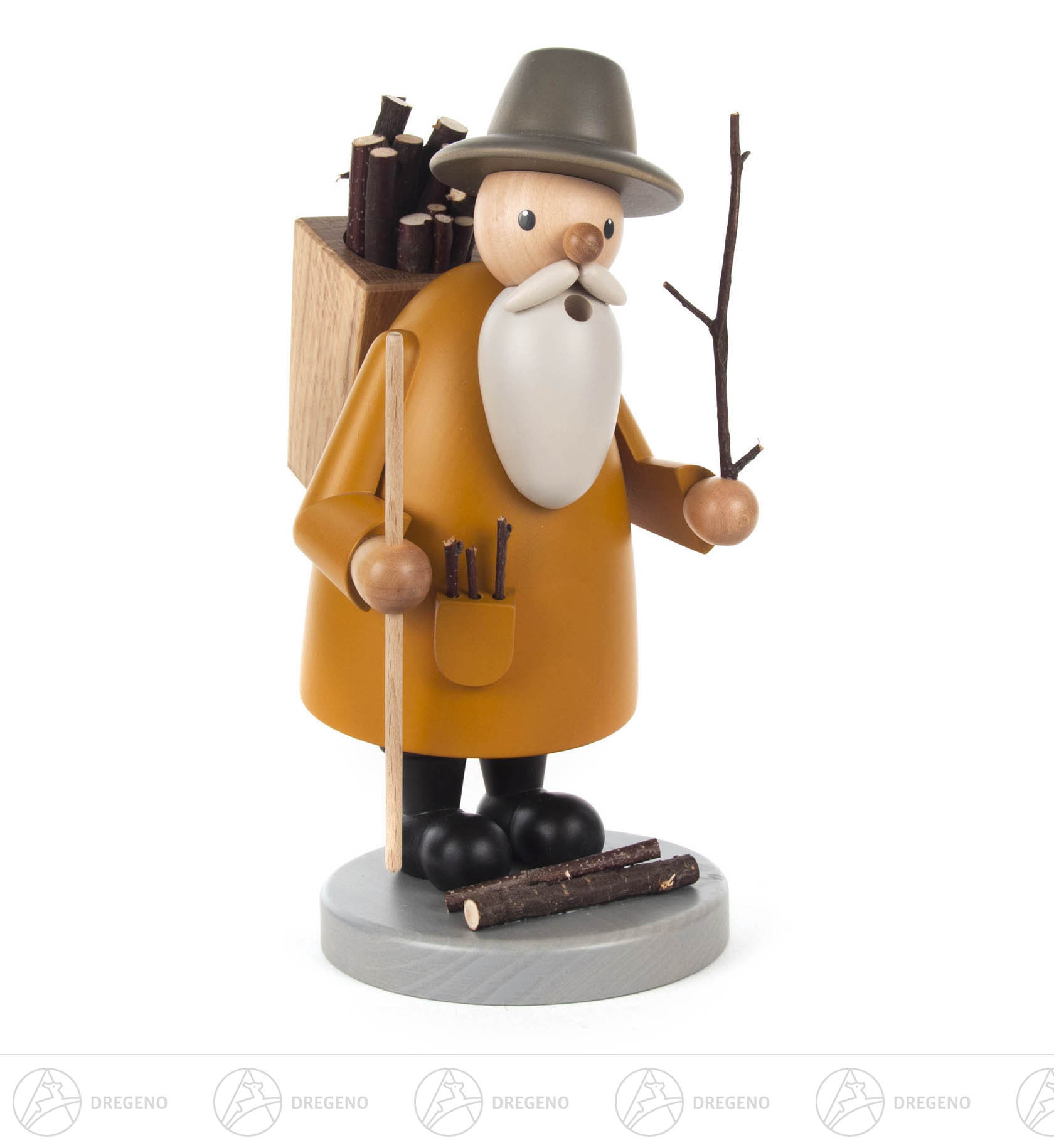 Räuchermann Holzsammler 23cm