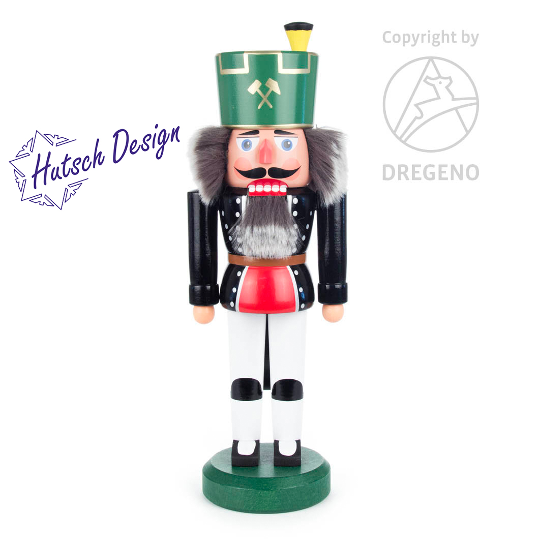 Nussknacker Bergmann schwarz-weiß, 40cm