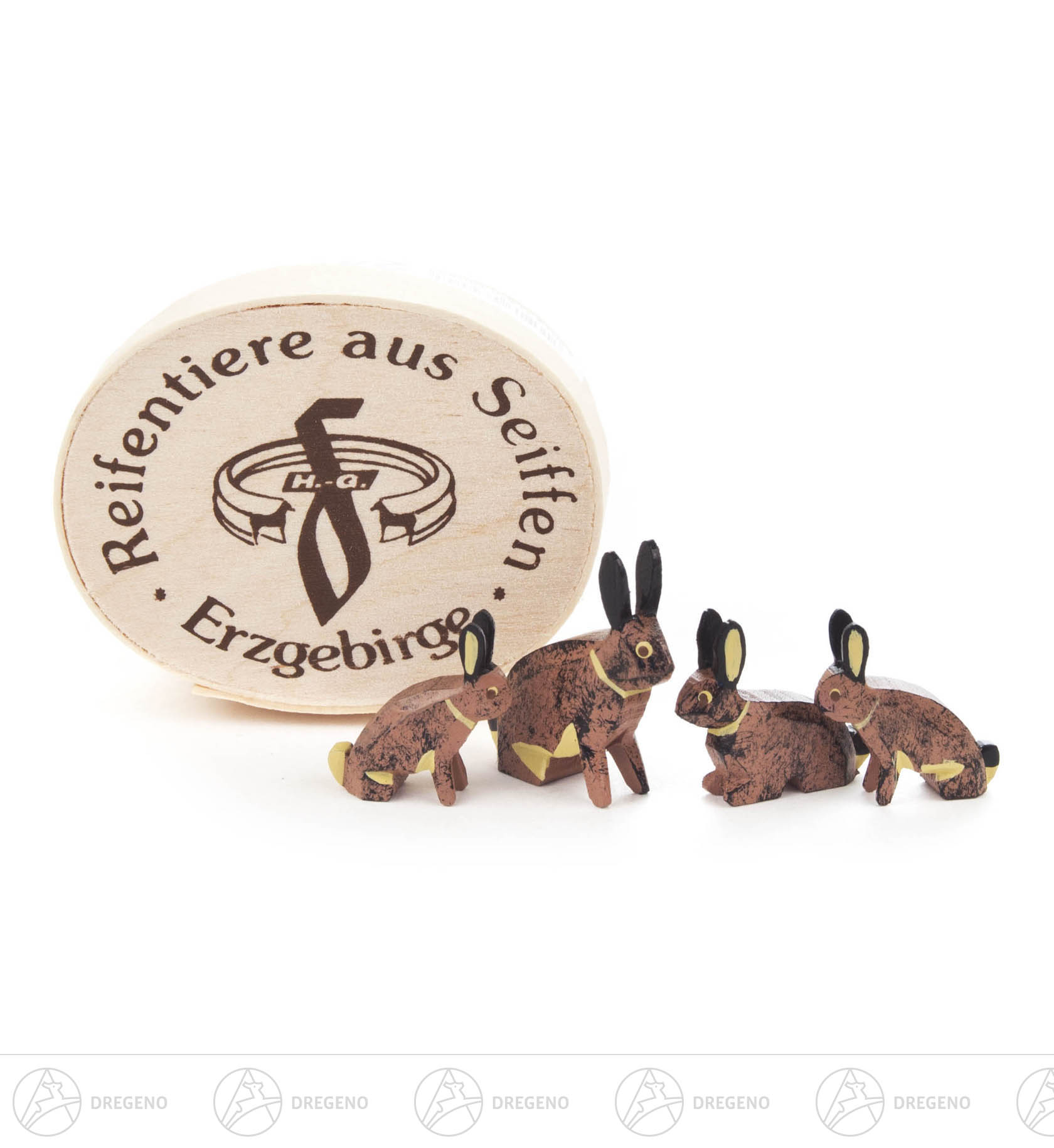 Hasenfamilie in Spandose (4) 3cm