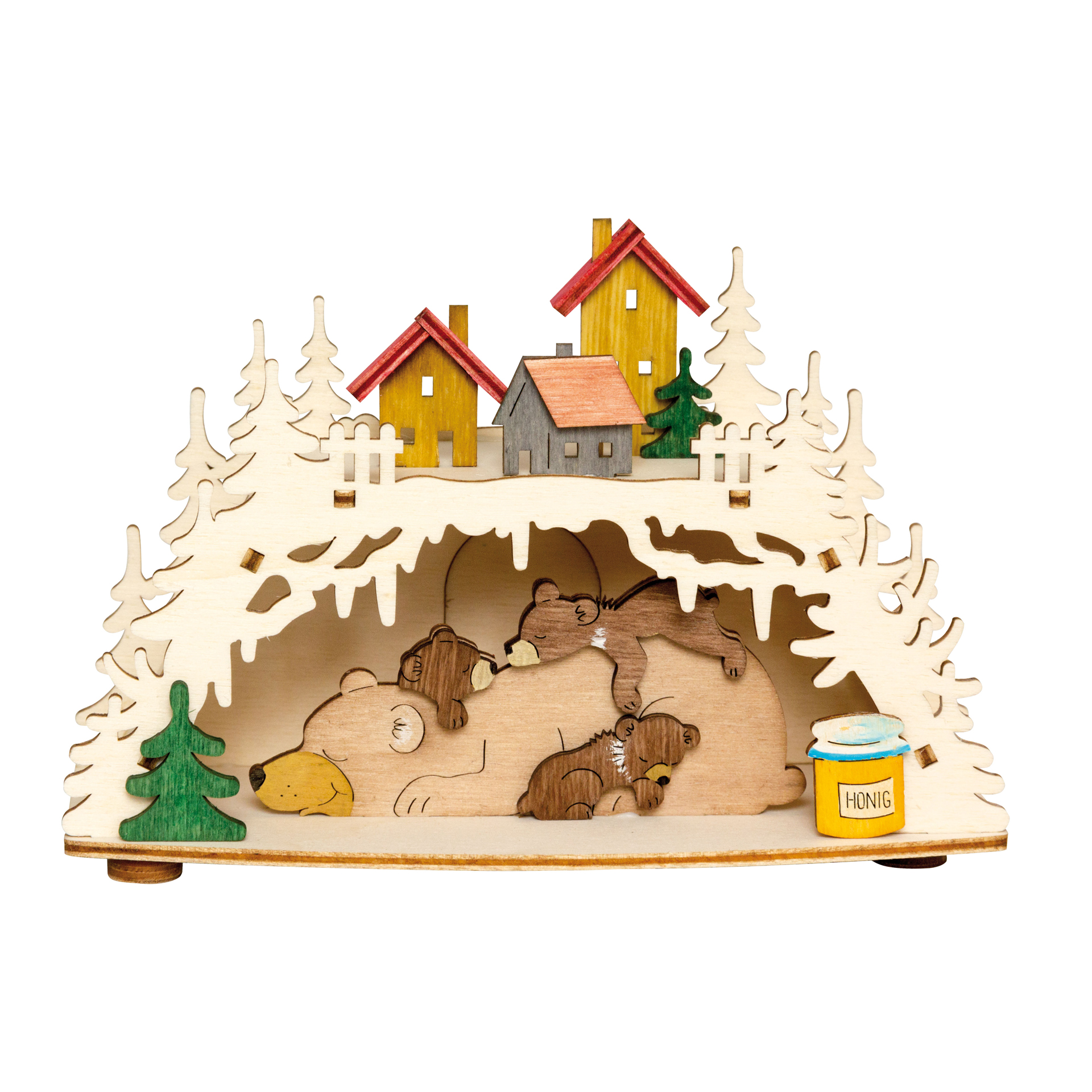 Bastelset Rauchhaus Bärenhöhle 11x 17cm