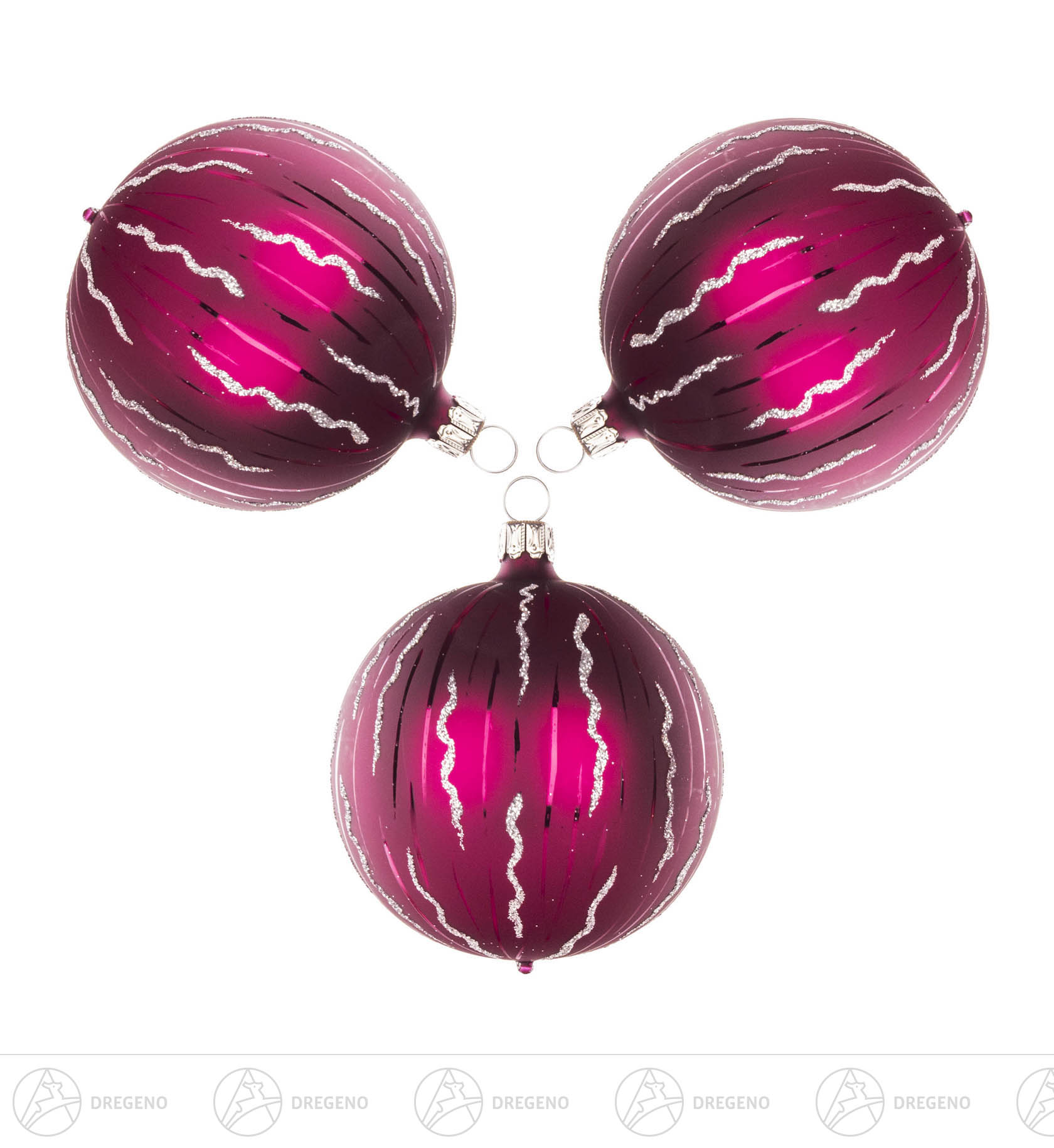 Thüringer Christbaumschmuck Kugel 8cm beere matt (3) Thüringer Christbaumschmuck Kugel 8cm beere matt (3)
