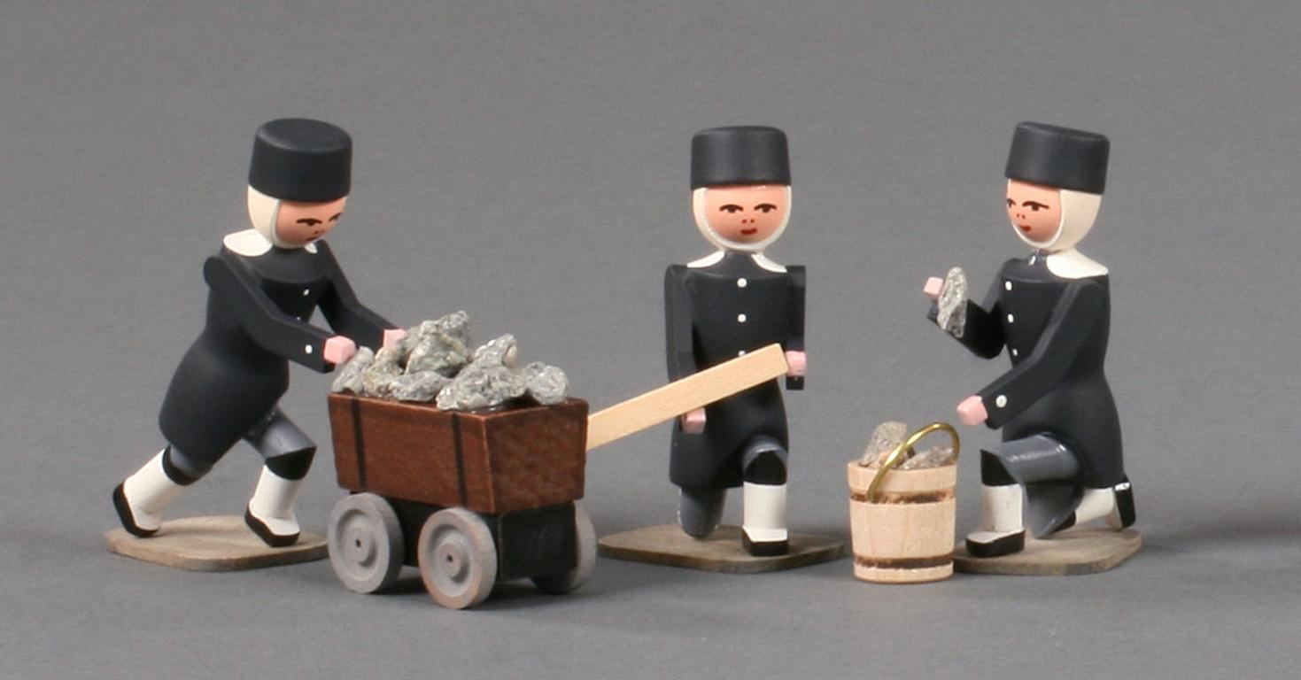 Bergleute Satz 1 (Hunt, Eimer, Feuerstelle)