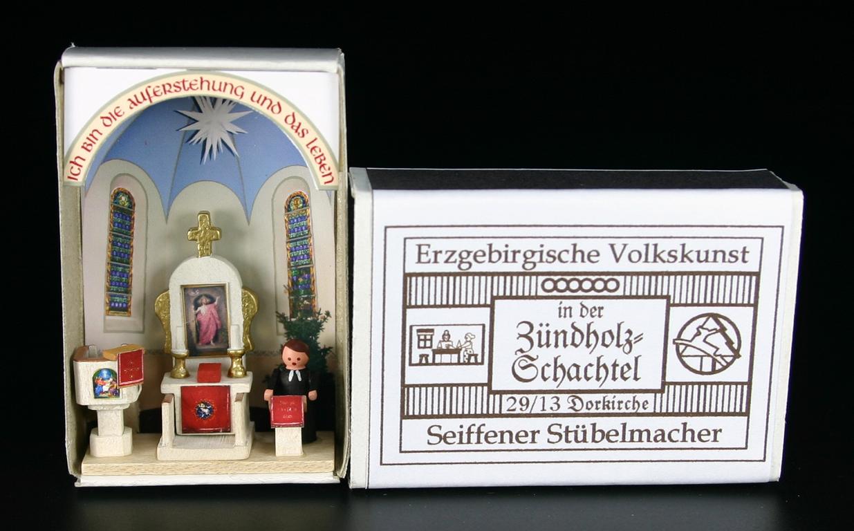 Zündholzschachteln Dorfkirche Zündholzschachteln Dorfkirche