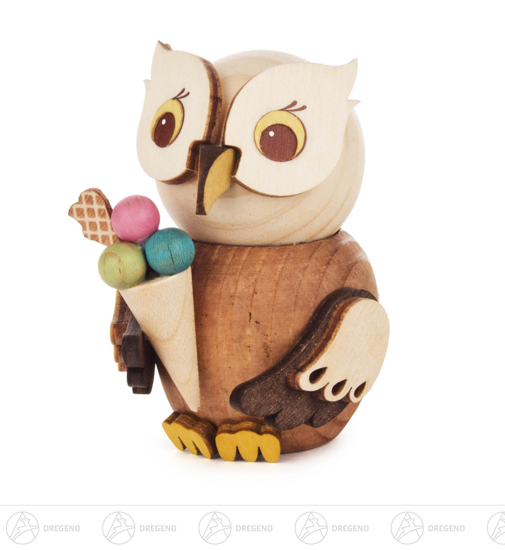 Mini-Eule mit Eis 7cm