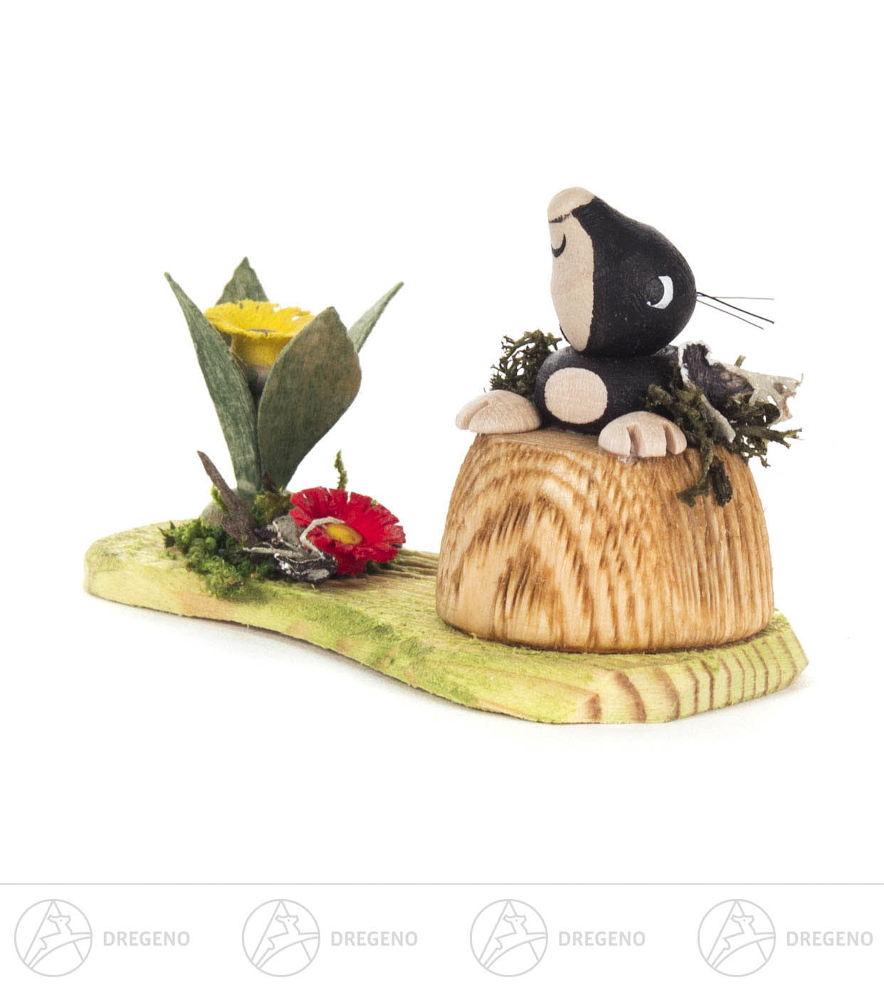 Maulwurf mit Blumen Maulwurf mit Blumen