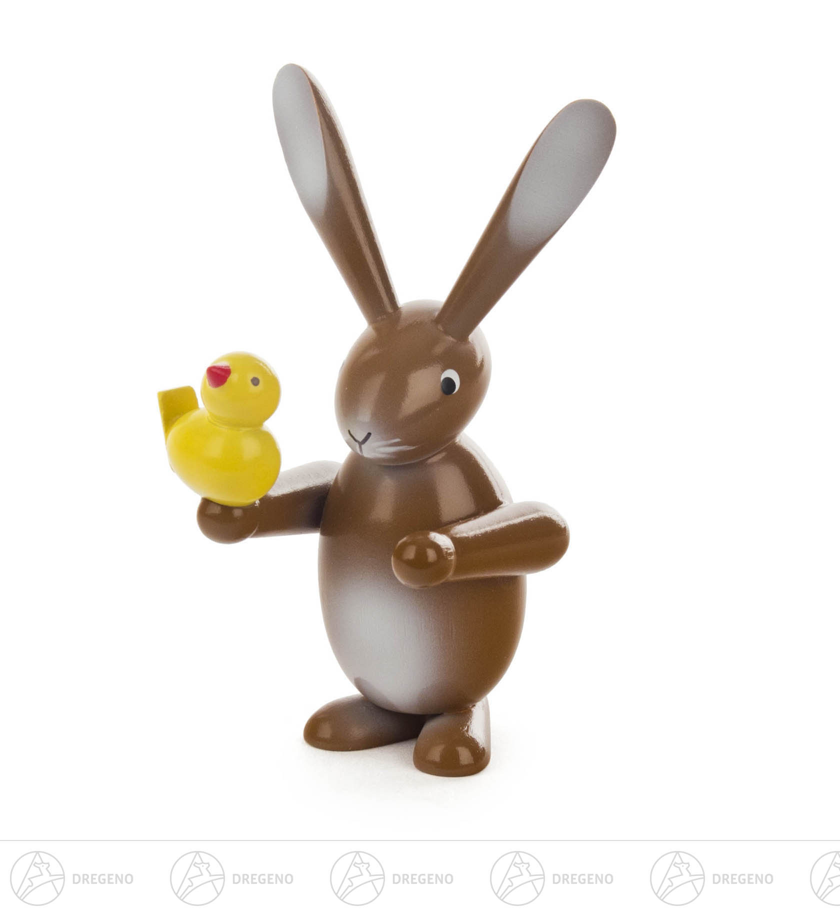 Hase braun mit Vogel 9cm