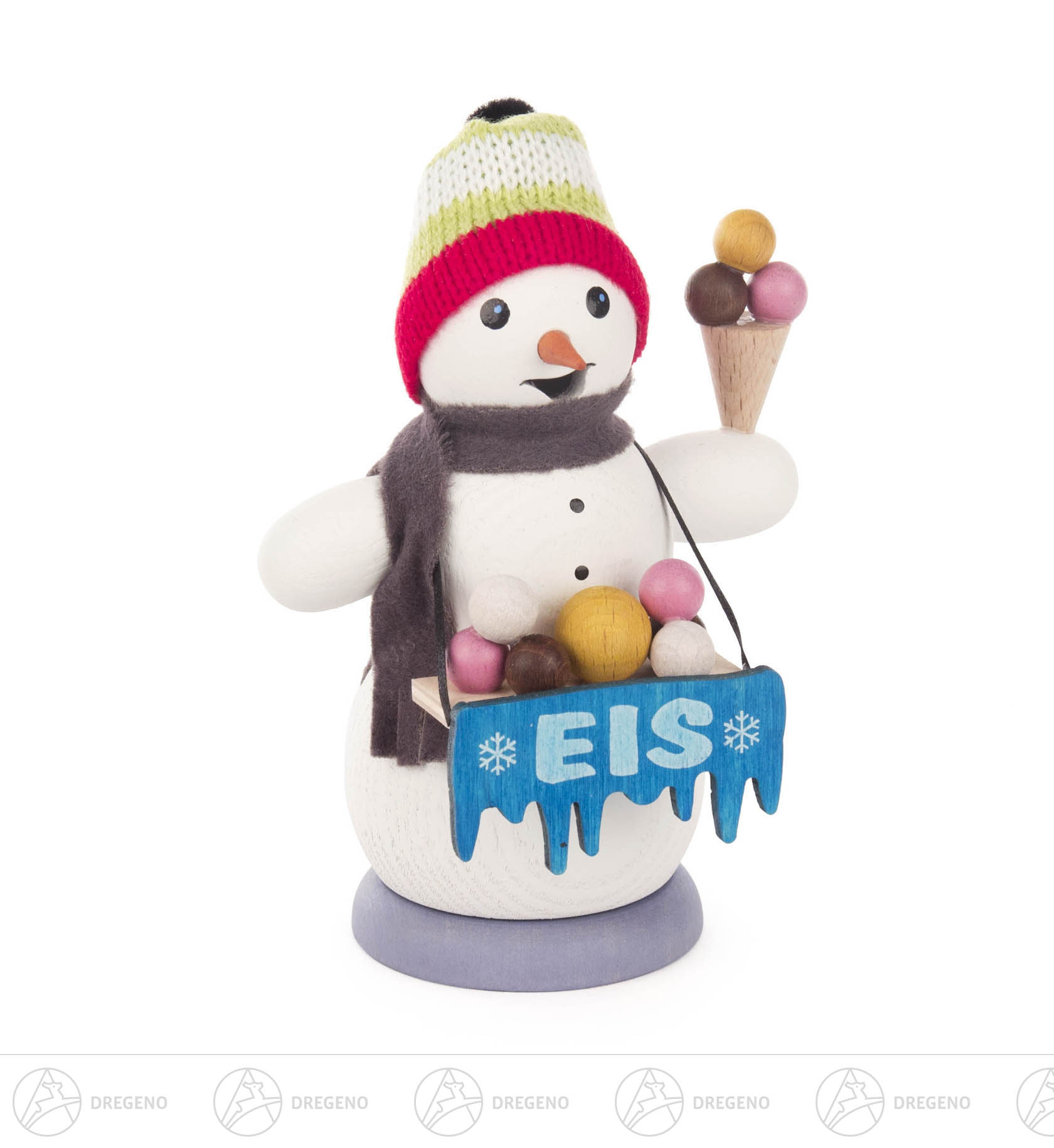 Räuchermann Schneemann Eisverkäufer Räuchermann Schneemann Eisverkäufer
