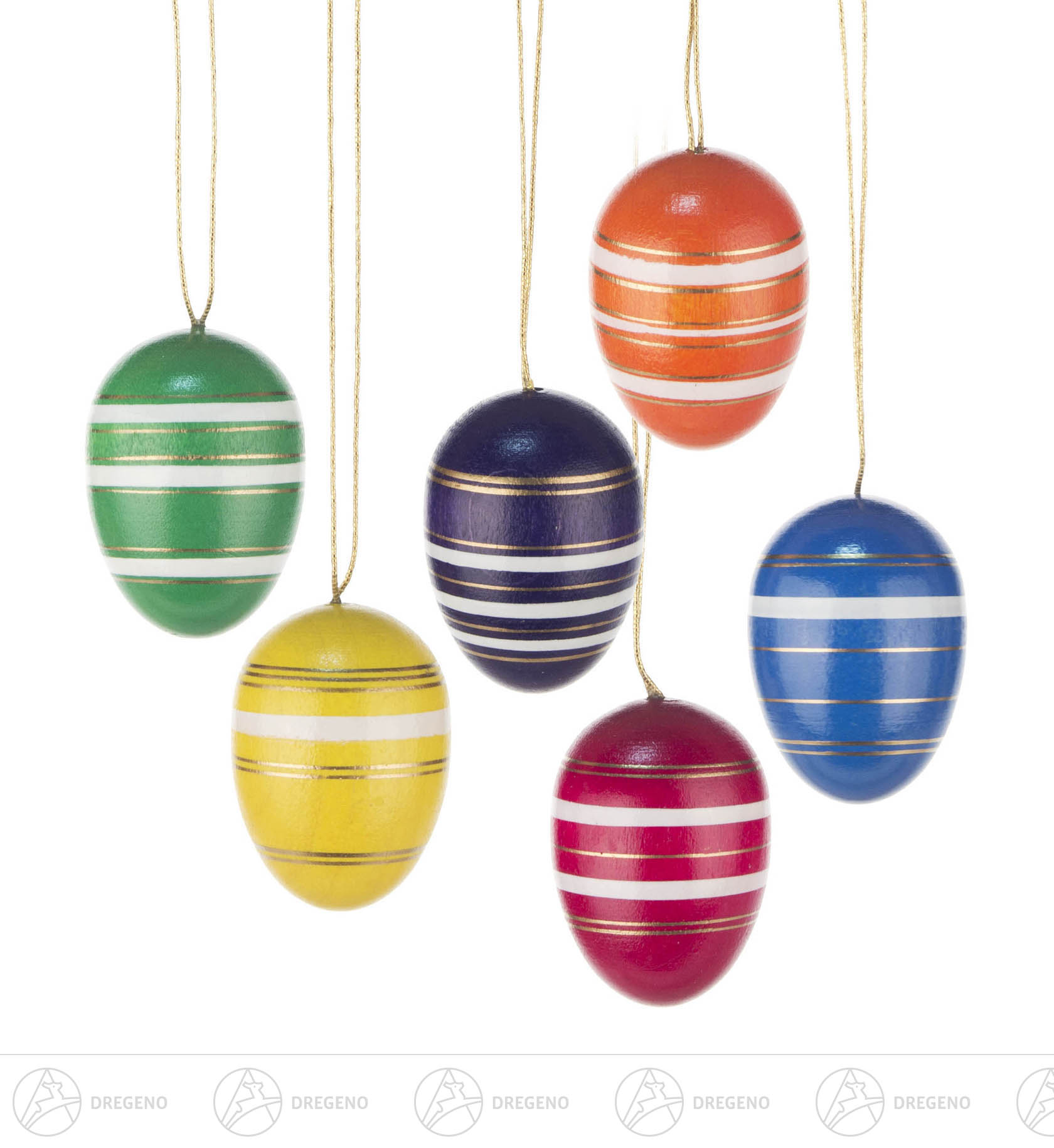 Behang Ostereier gestreift (6) 3cm