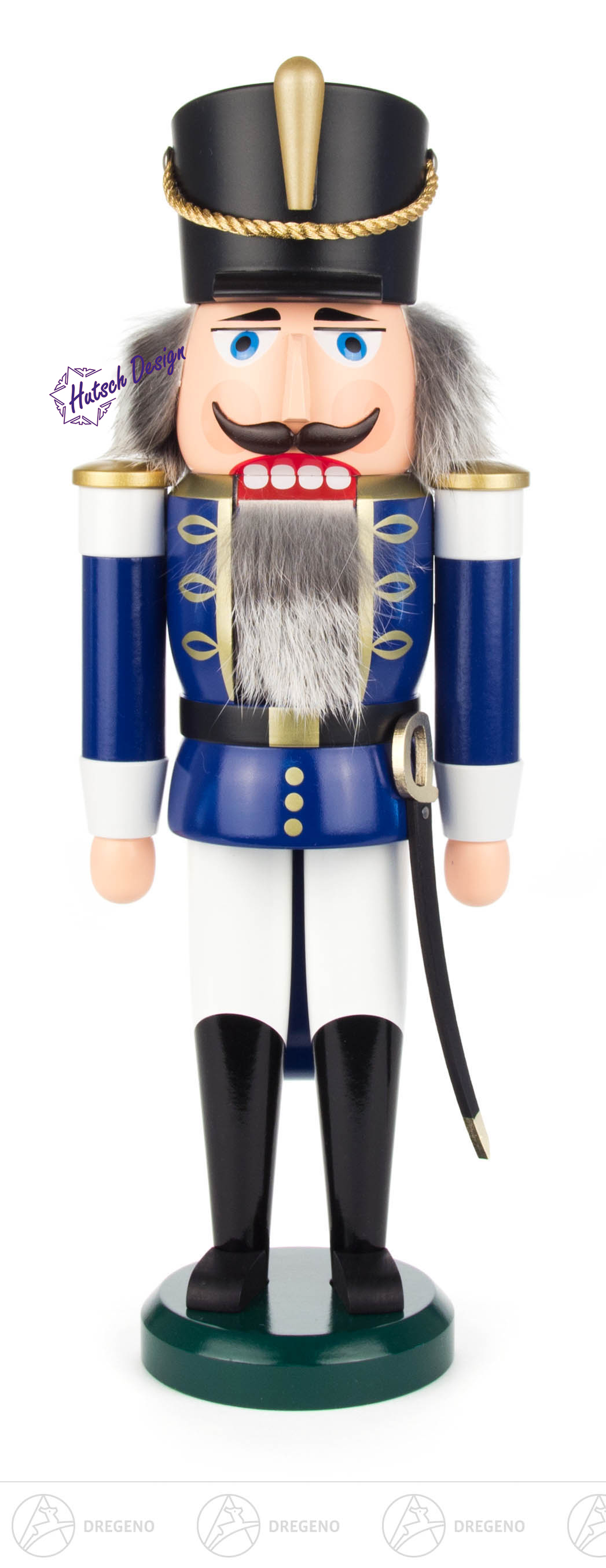 Nussknacker Husar blau-weiß, 37cm