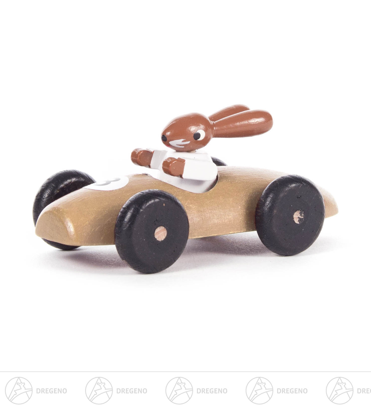 Hasenrennauto klein, natur 8cm Hasenrennauto klein, natur 8cm