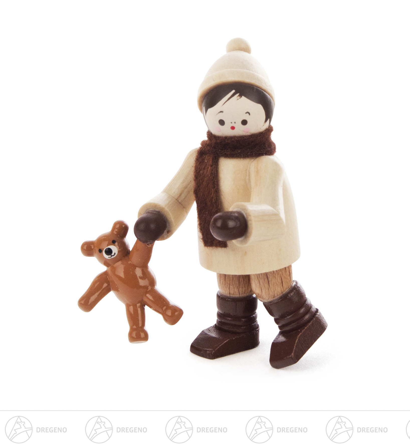 Winterkind mit Teddy 6cm
