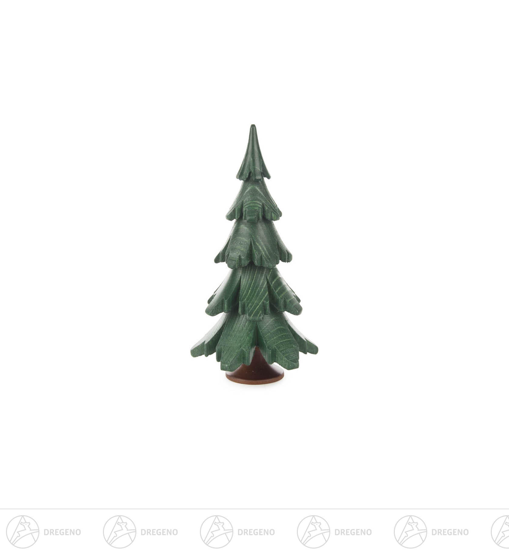 Massivholzbaum grün lasiert, 12,5cm