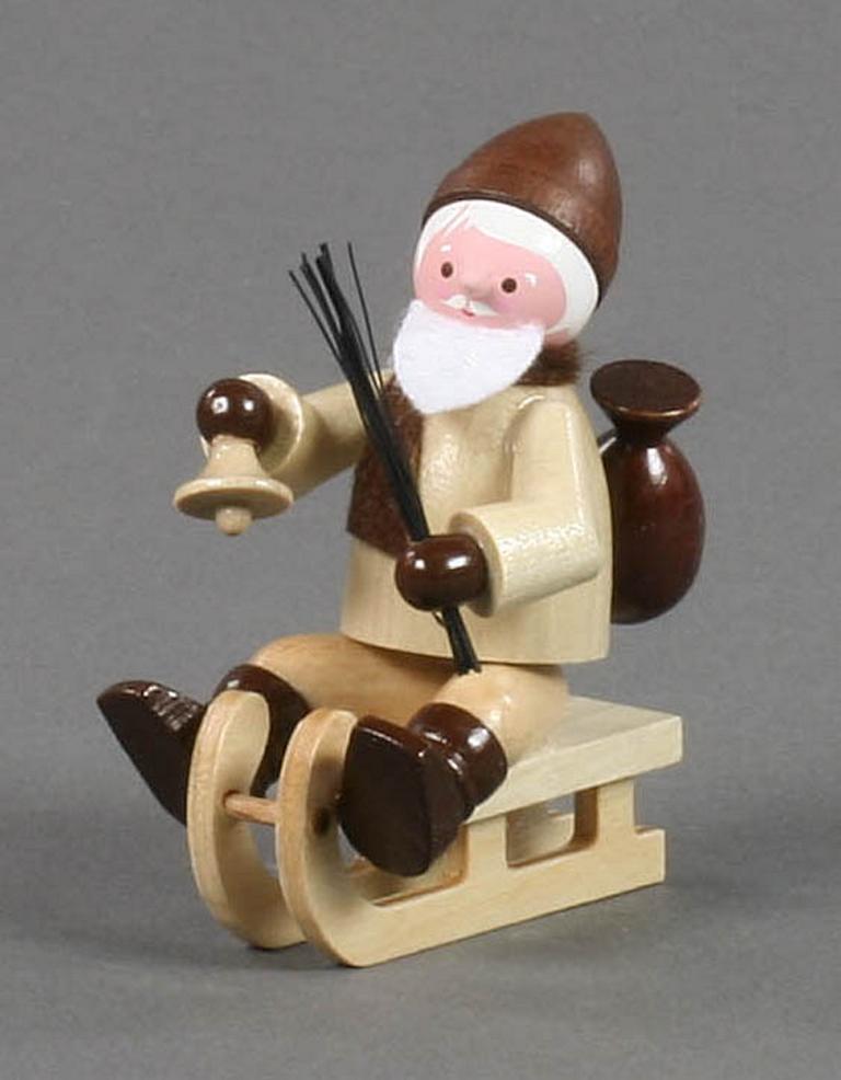 Nikolaus auf Schlitten natur Nikolaus auf Schlitten natur
