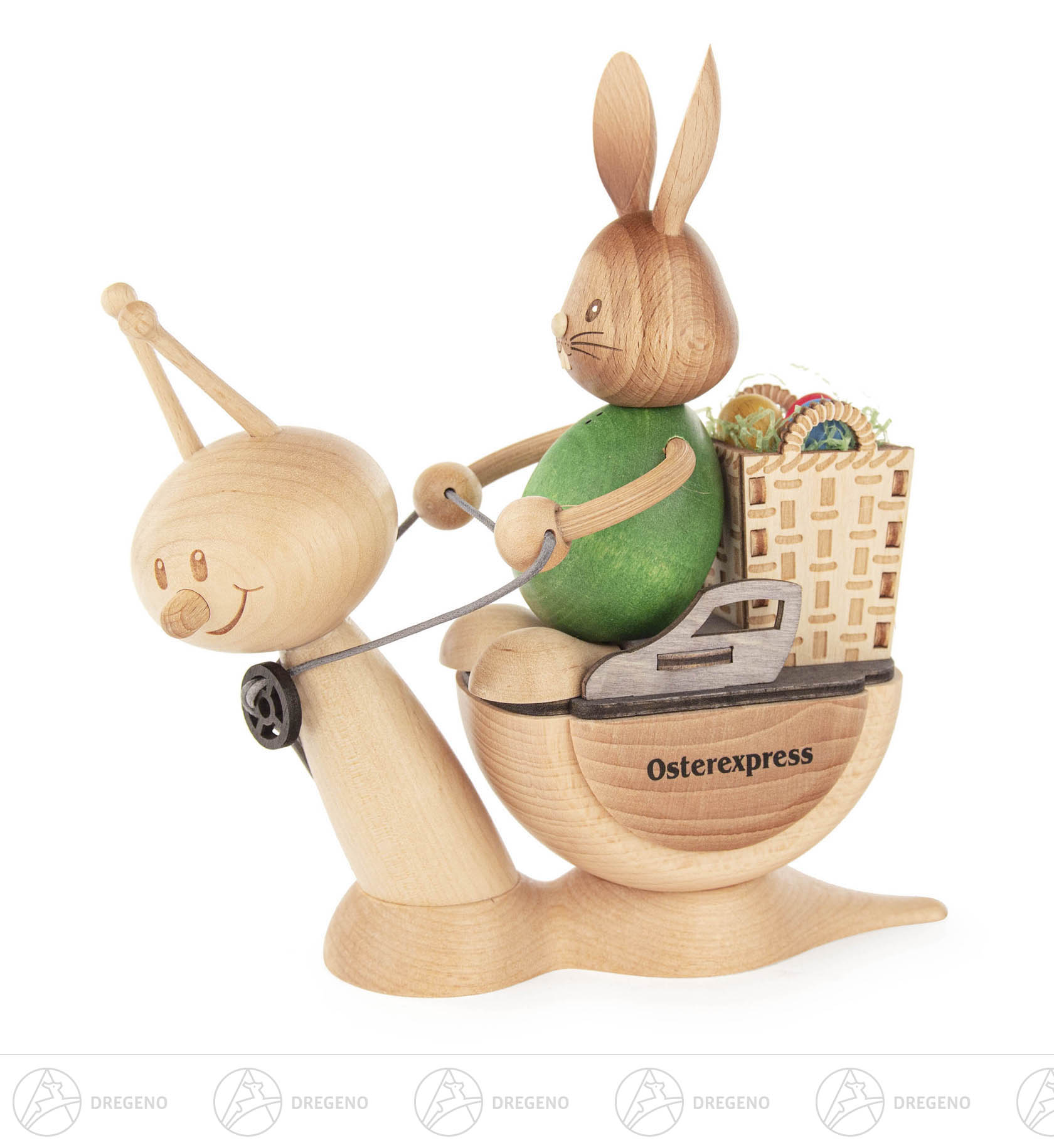 Osterexpress Hase Stupsi mit Sunny 20x19cm