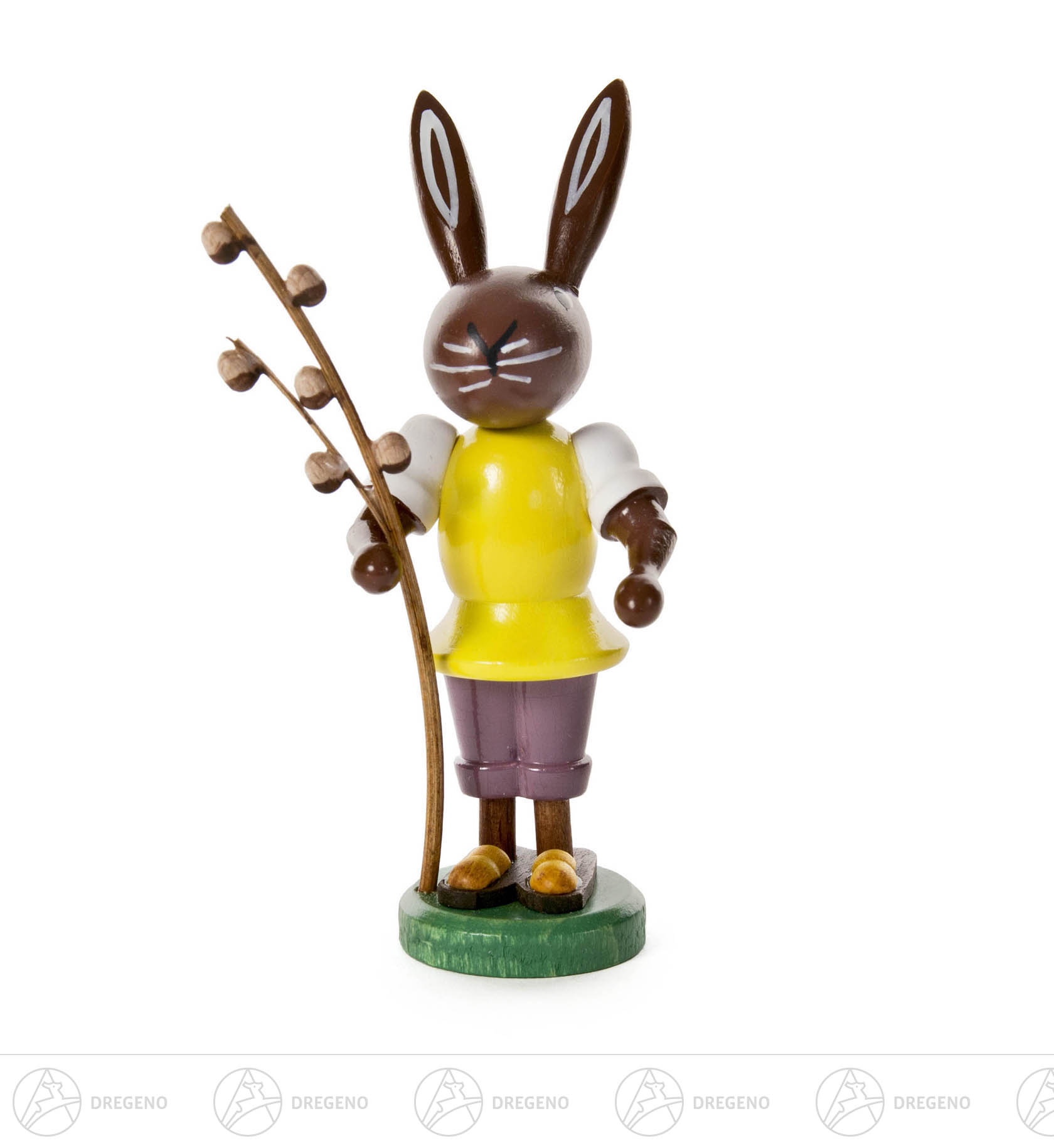 Hase mit Weidenkätzchen 9cm Hase mit Weidenkätzchen 9cm