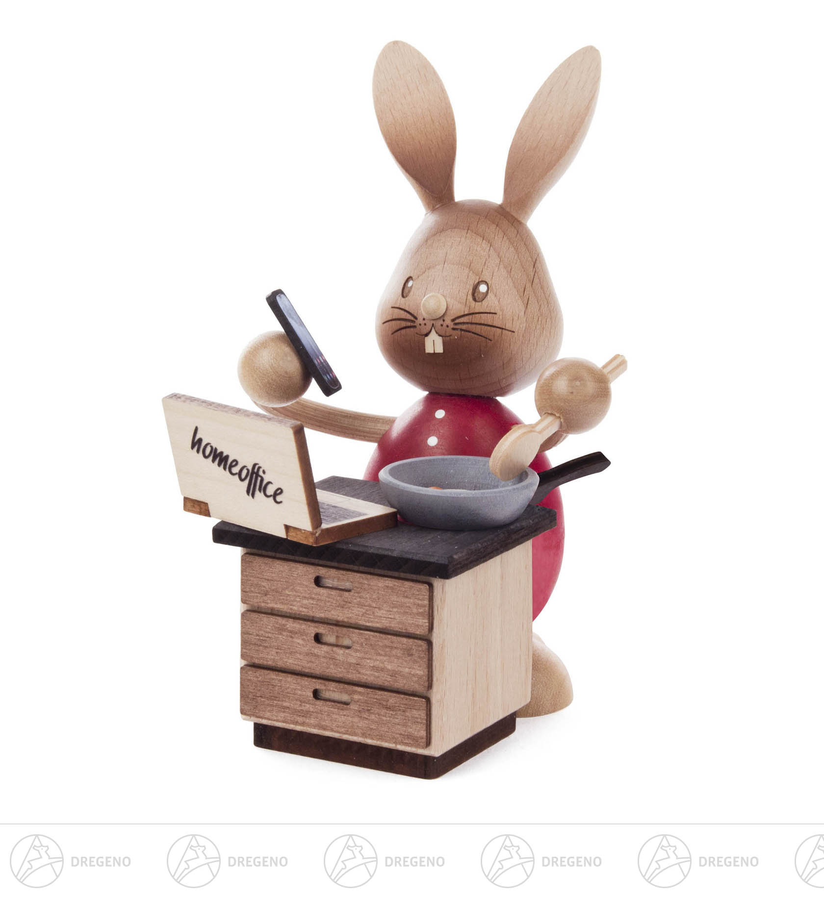 Hase Stupsi Homeoffice 13x12cm