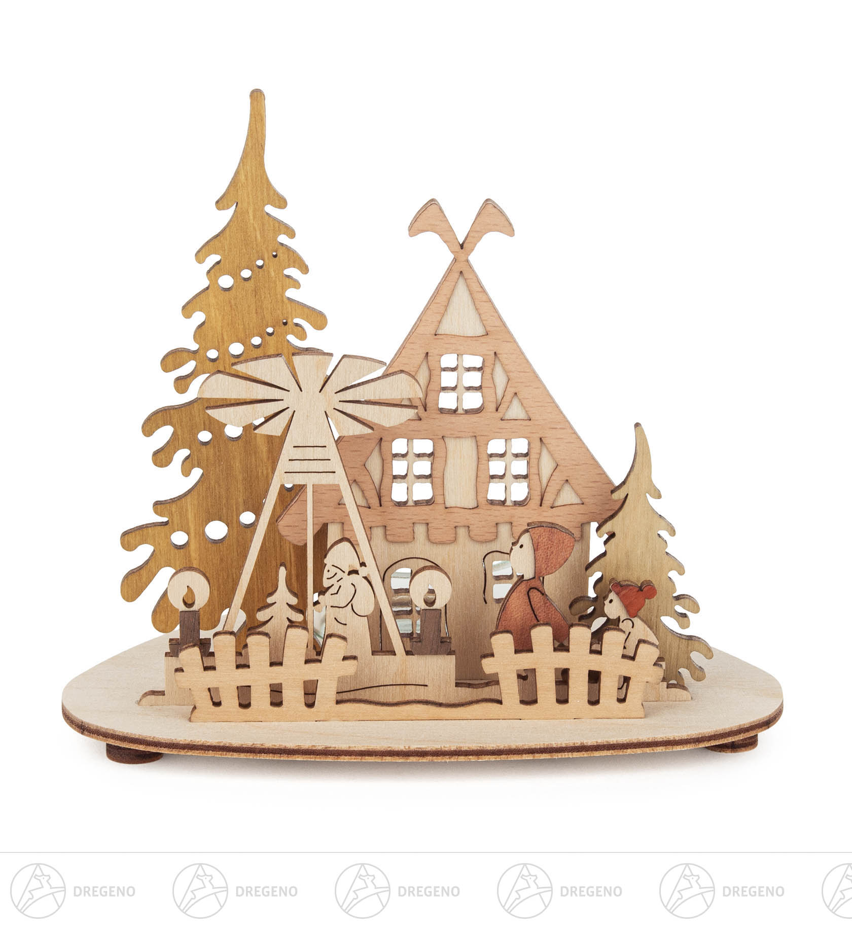 Teelichthalter Pyramide - 5 Ebenen mit Teelichtglas 13cm