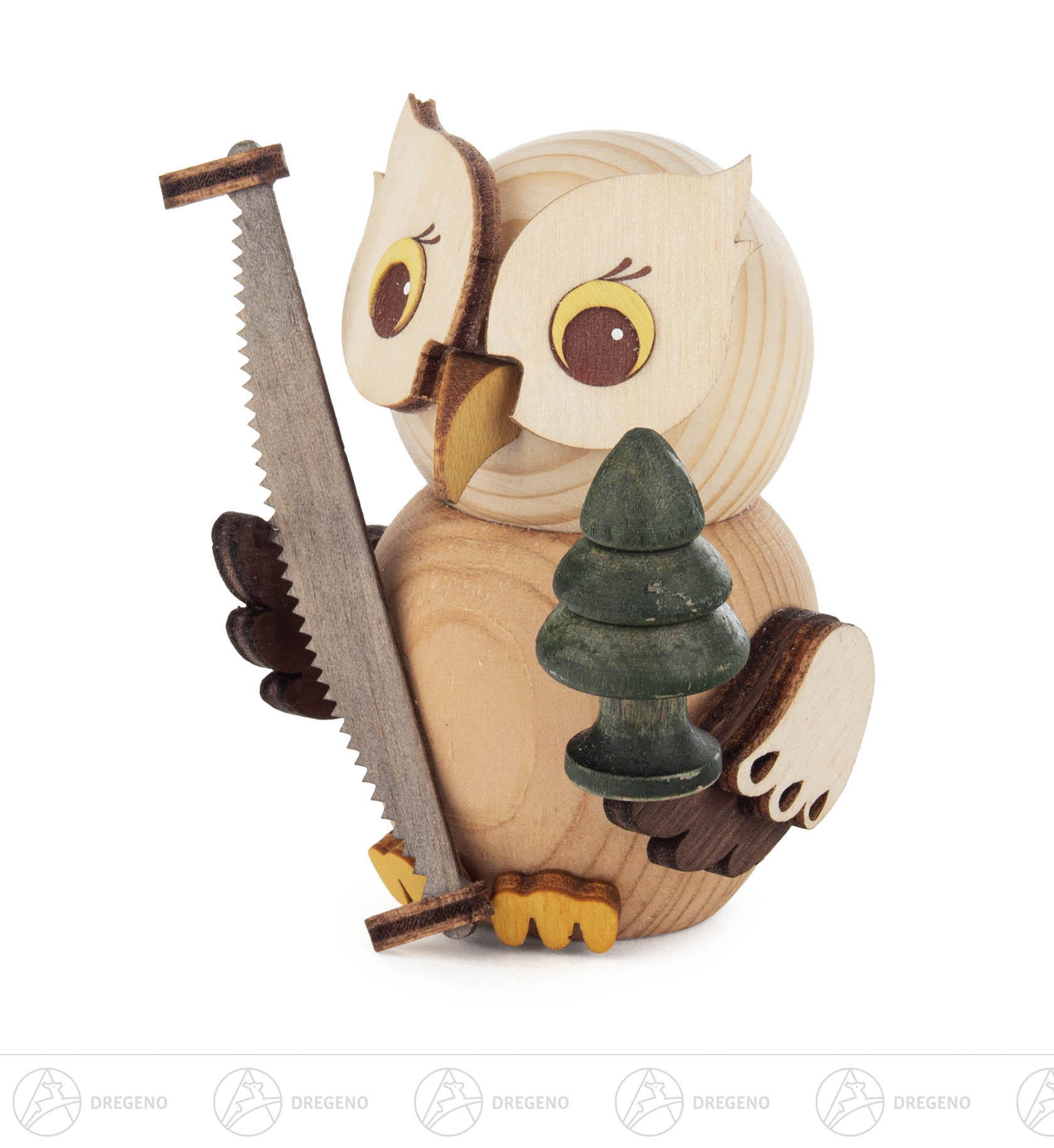 Mini-Eule Waldarbeiter 7cm