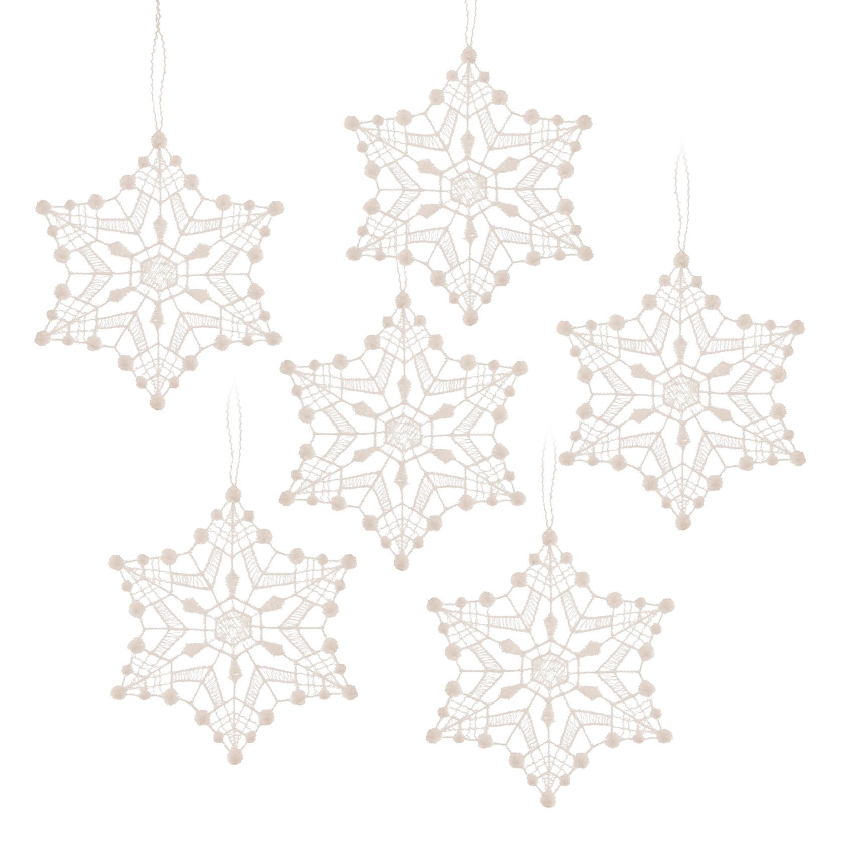 Behang Motiv-Schneestern (6) 212173 Plauener Spitze 8cm Behang Motiv-Schneestern (6) 212173 Plauener Spitze 8cm