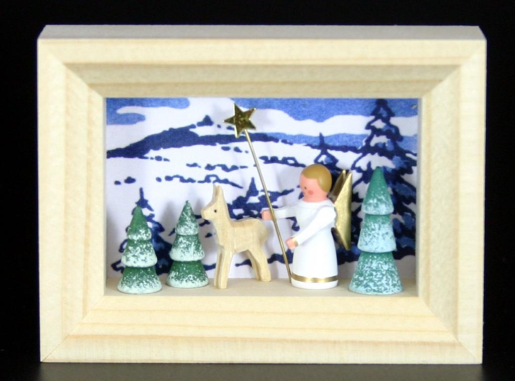 Engel mit Reh 7cm x 5cm x 1cm Engel mit Reh 7cm x 5cm x 1cm