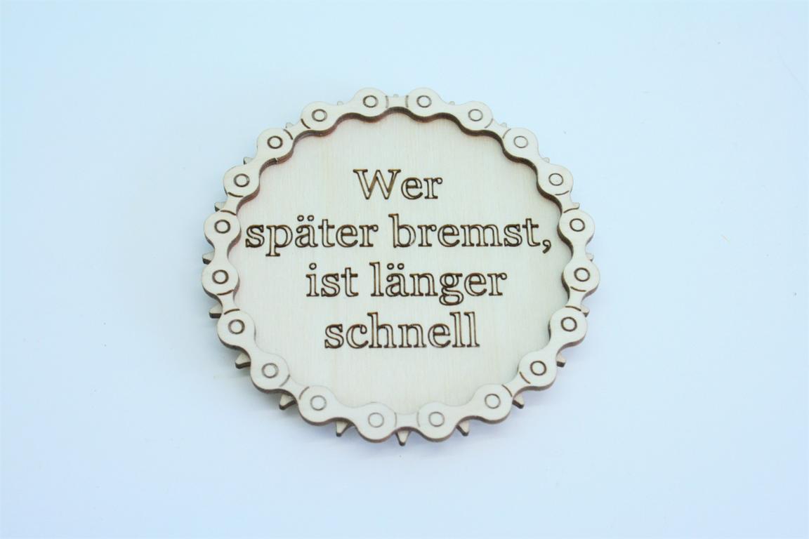 Bierdeckel Spruch Kettenblatt gelasert 1Stück Bierdeckel Spruch Kettenblatt gelasert 1Stück