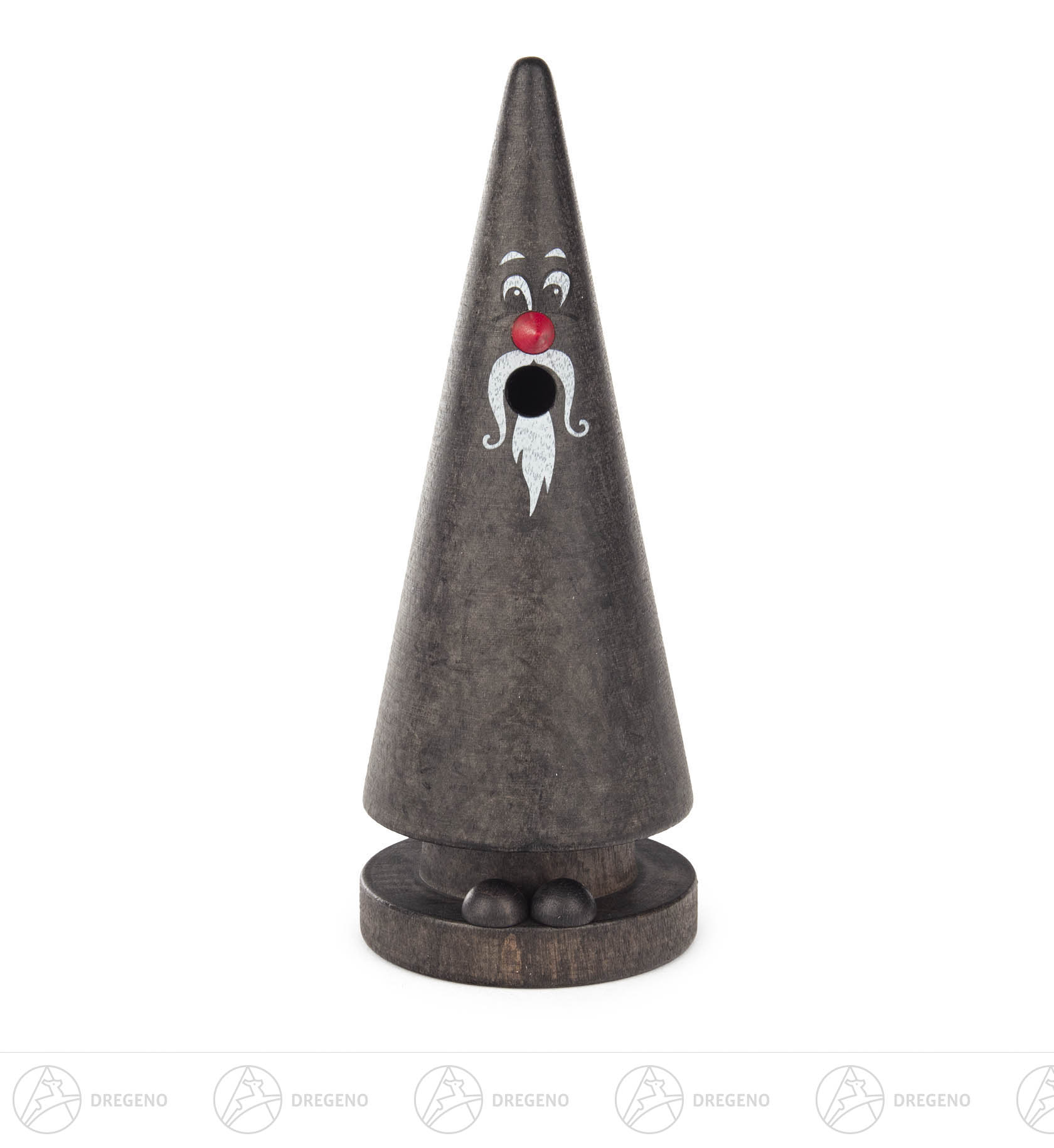 Räucherfigur Ziegenbein Karli König Farbe grau 13,5cm