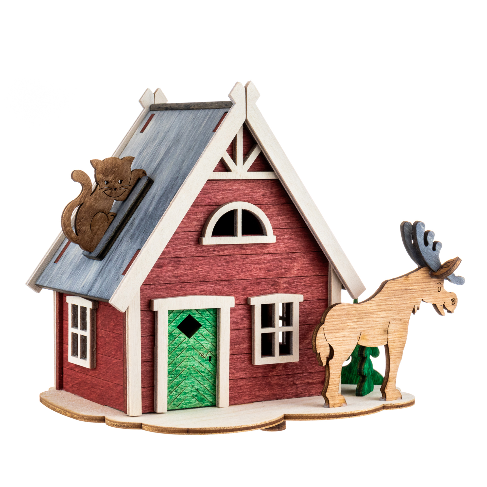 Bastelset Spardose Schwedenhaus 16x13cm