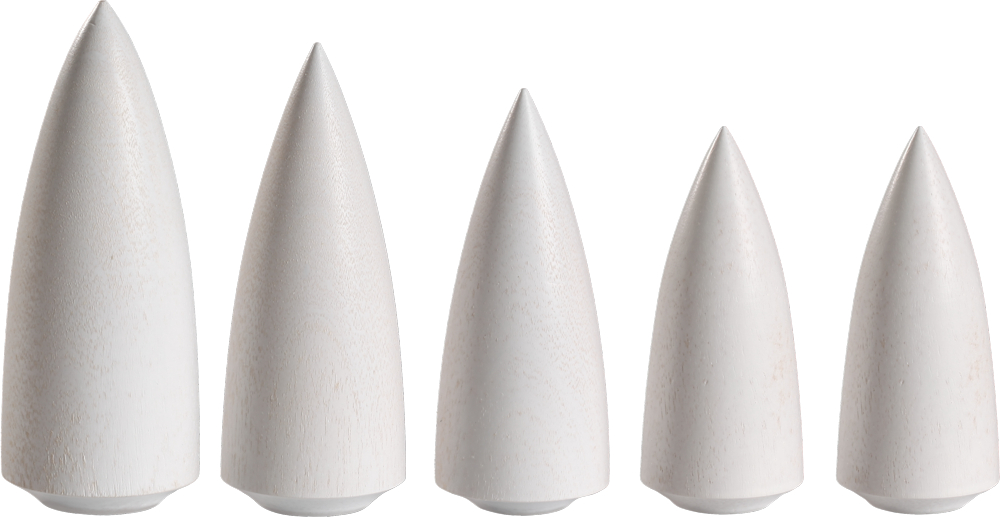 Bäume weiß 5 er Satz 9 x3,5 x3,5cm Bäume weiß 5 er Satz 9 x3,5 x3,5cm
