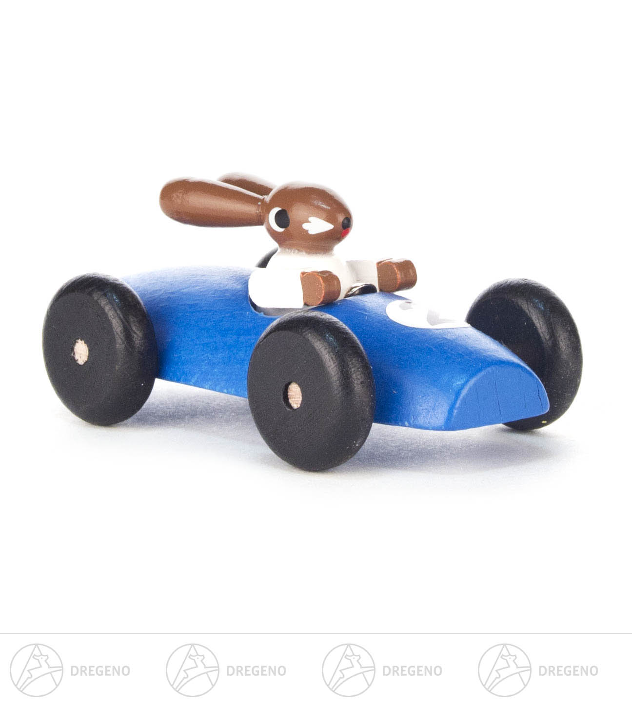 Hasenrennauto klein, blau 8cm Hasenrennauto klein, blau 8cm