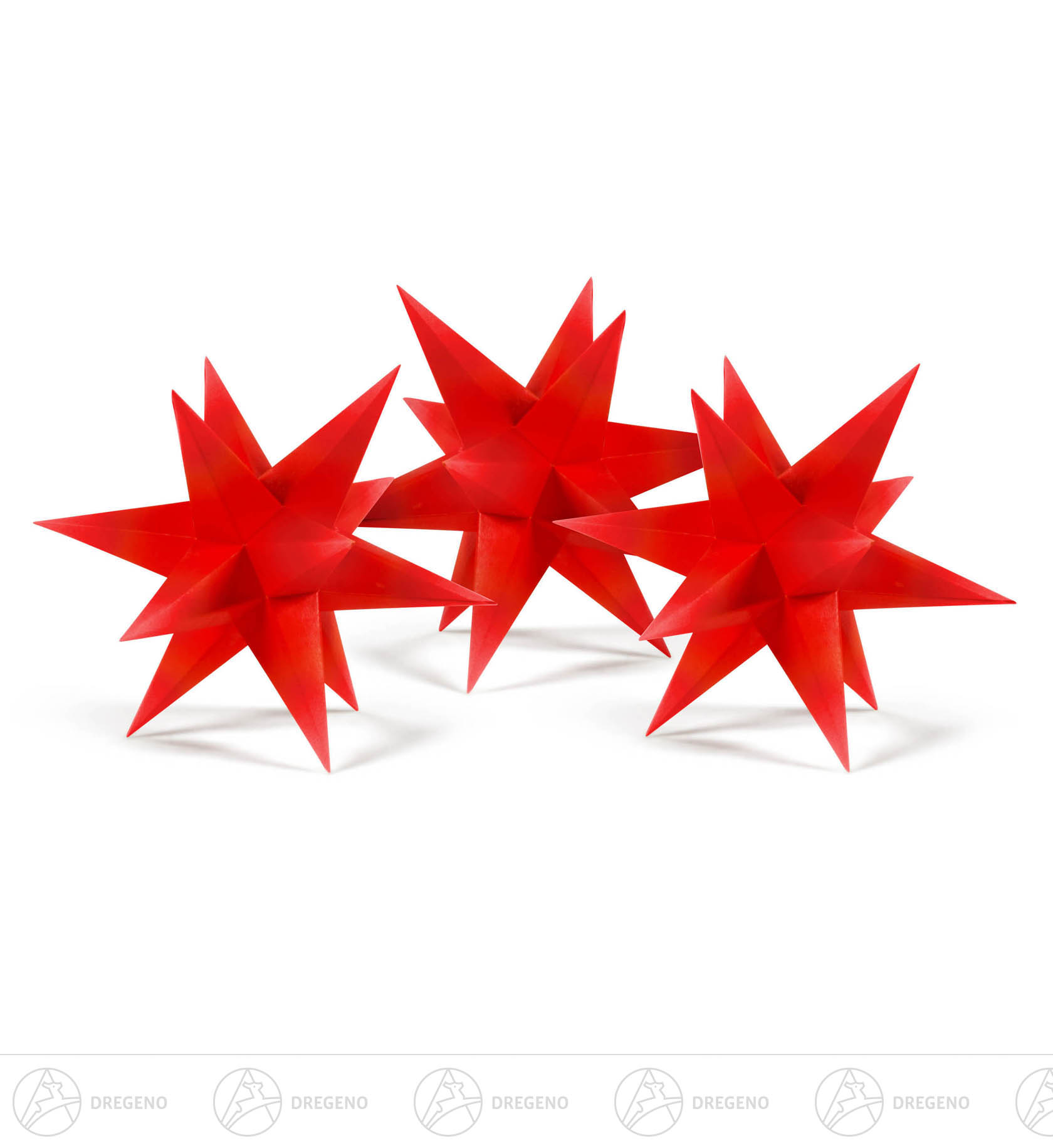Bastelset Adventsstern (3 Stück) rot 16cm