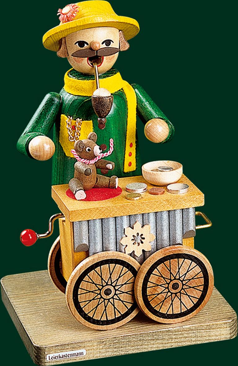 Räuchermann Leierkastenmann, Mini-Spw. Berliner Luft  17 cm