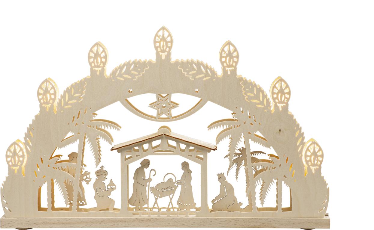 LED Lichterbogen 7 flg. Bethlehem 52,0 x 32,0 x 5,0 cm