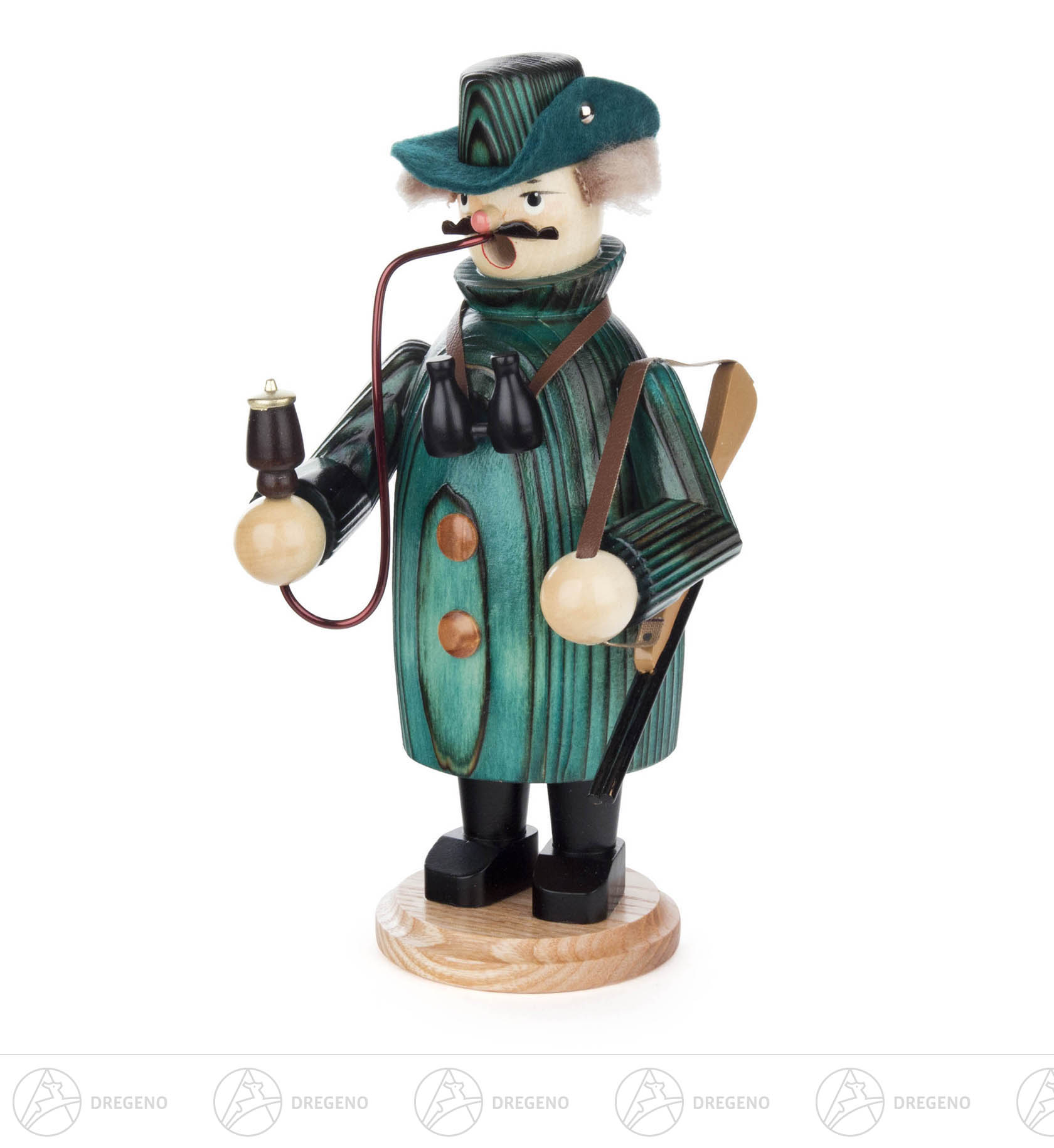 Räuchermann Jäger, gesandelt grün