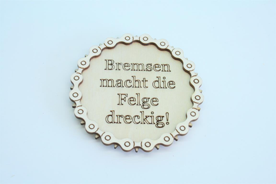 Bierdeckel Spruch Kettenblatt gelasert 1Stück Bierdeckel Spruch Kettenblatt gelasert 1Stück