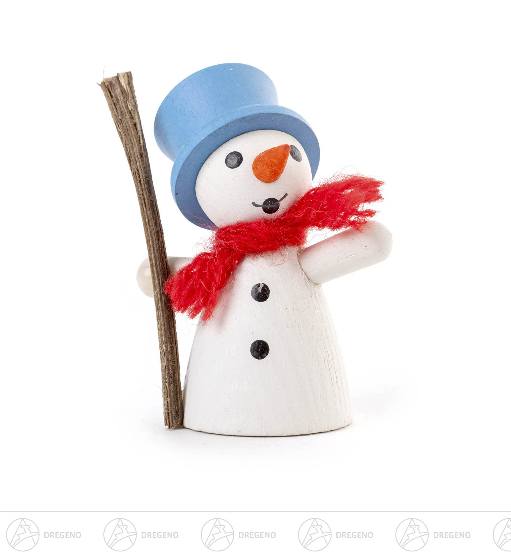 Schneemann mit blauem Zylinder 5cm Schneemann mit blauem Zylinder 5cm