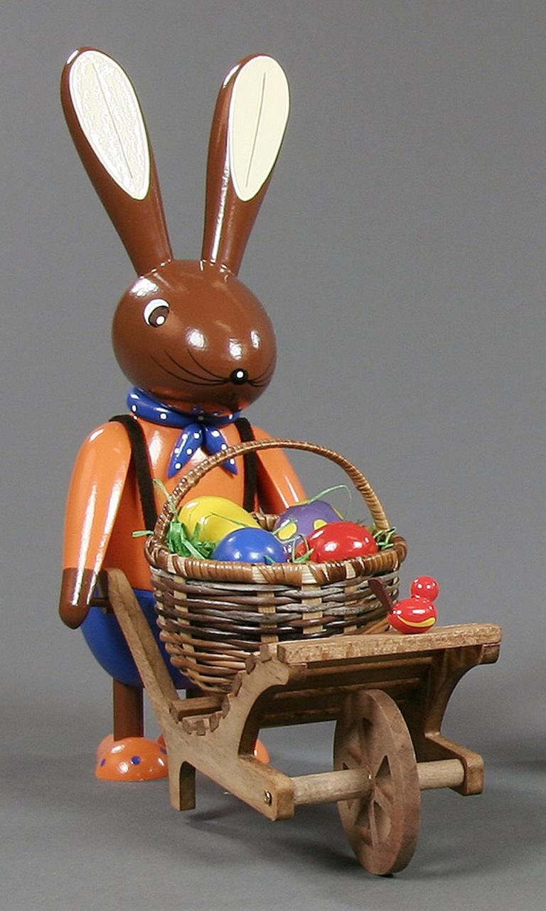Hase mit Schubkarre farbig Hase mit Schubkarre farbig