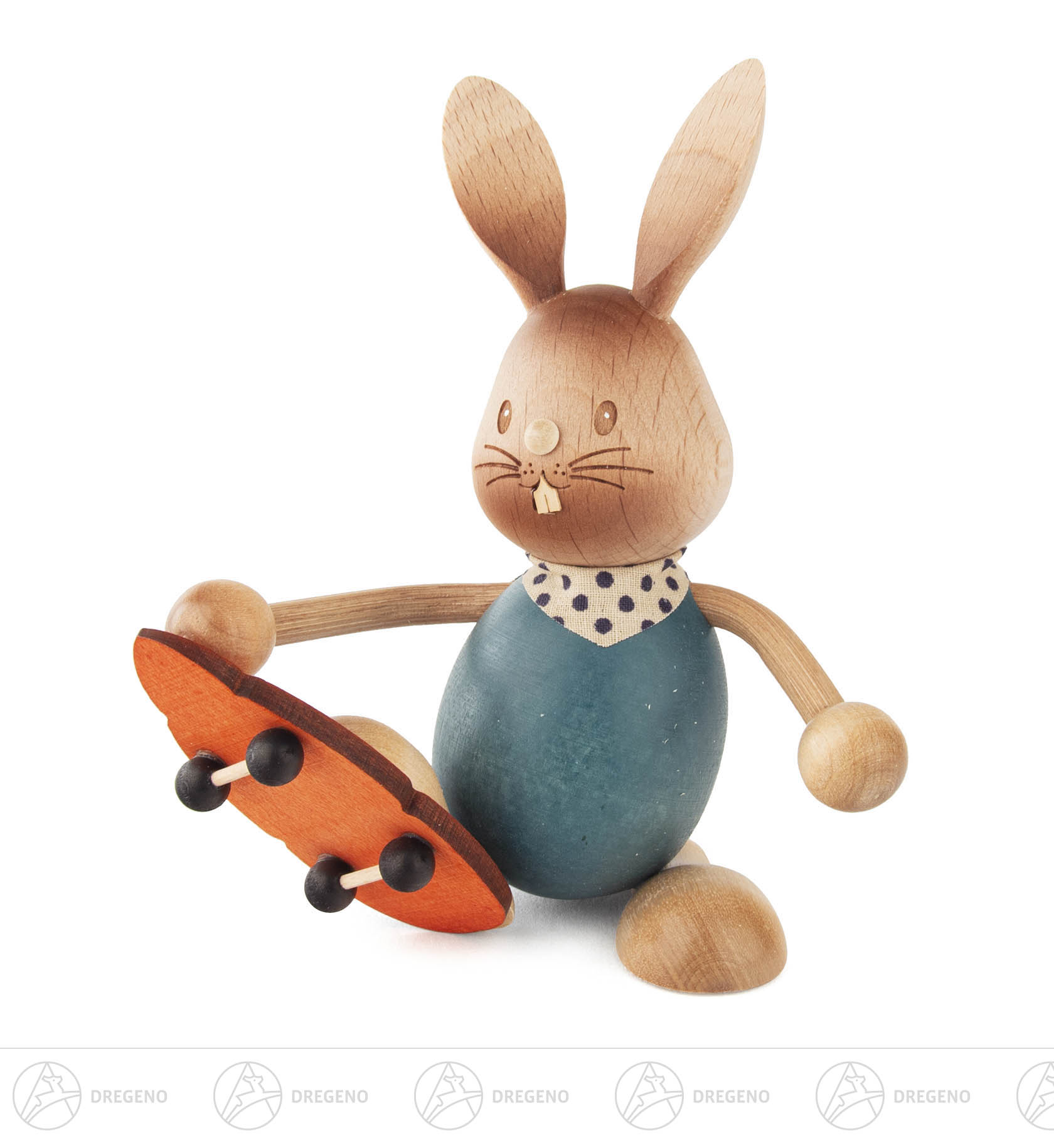Hase Stupsi mit Skateboard 12cm